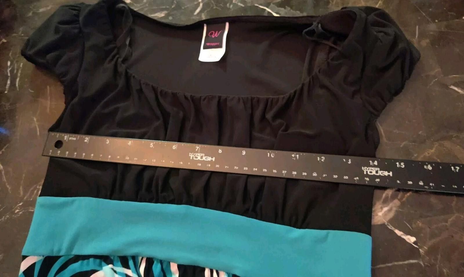 Other Wrapper Womens Juniors Size Medium Dress Short Sleeve Black Size M / US 6-8 / IT 42-44 - 8 Thumbnail