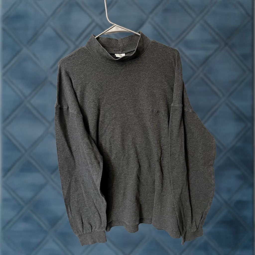 Logo 7 Columbia Men’s XXL Gray Logo Knit Cotton Long Sleeve Mock Neck Pullover Shirt Size US XXL / EU 58 / 5 - 1 Thumbnail