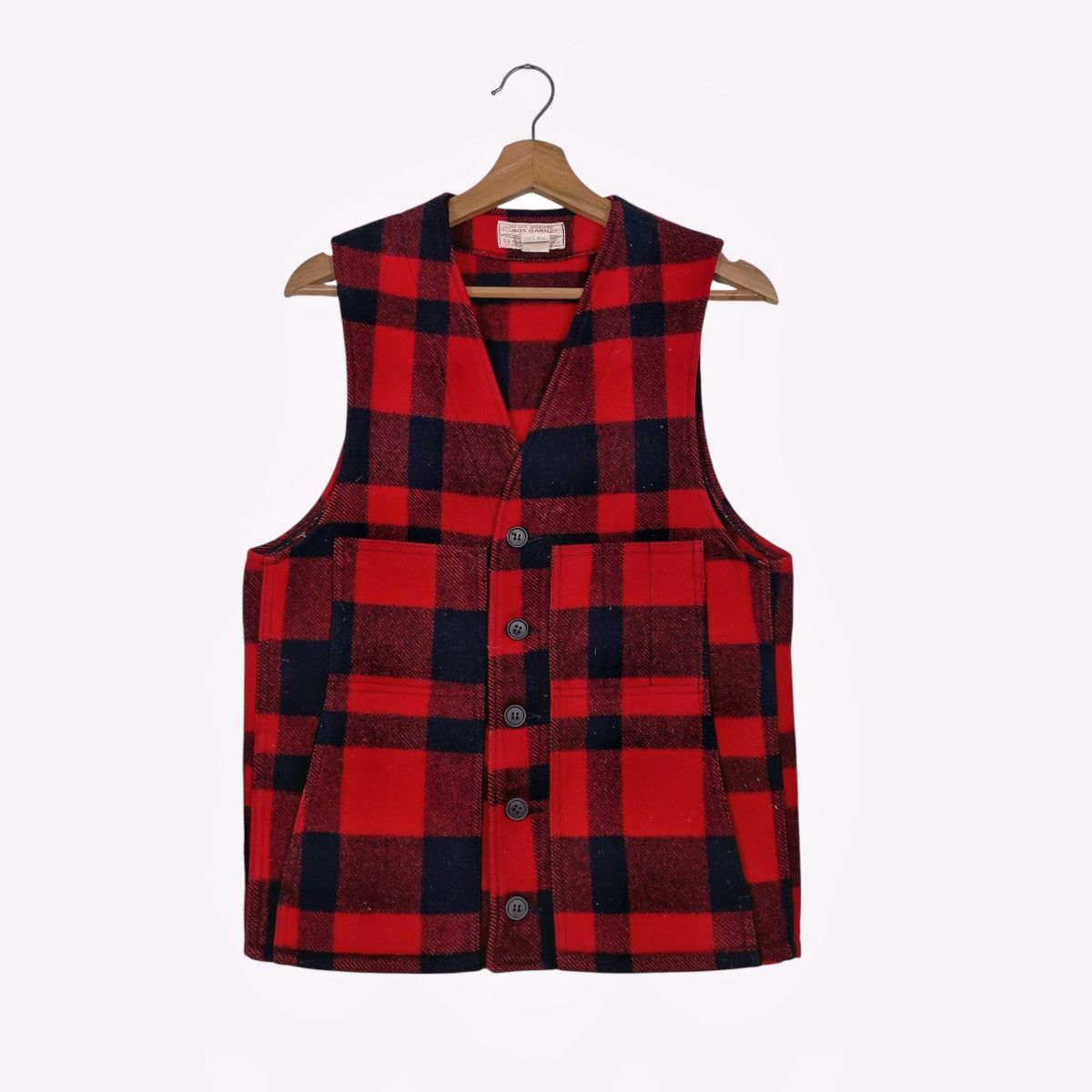 Filson Vintage 80s Filson Mackinaw Tartan Vest Size US S / EU 44-46 / 1 - 1 Thumbnail