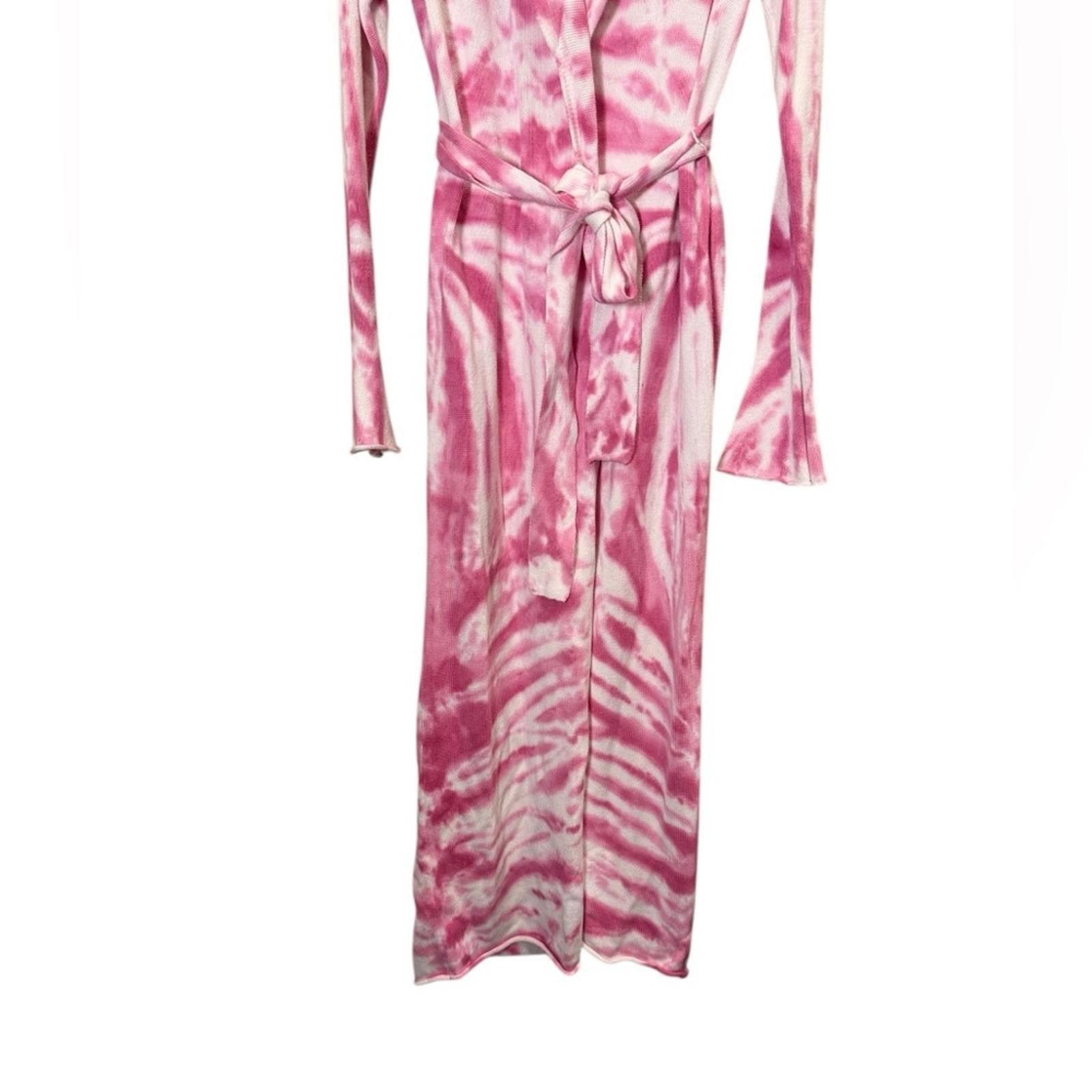 Other Ser.O.Ya Gloria Cardigan Full Length Pink Tie Dye sz S Size S / US 4 / IT 40 - 4 Thumbnail