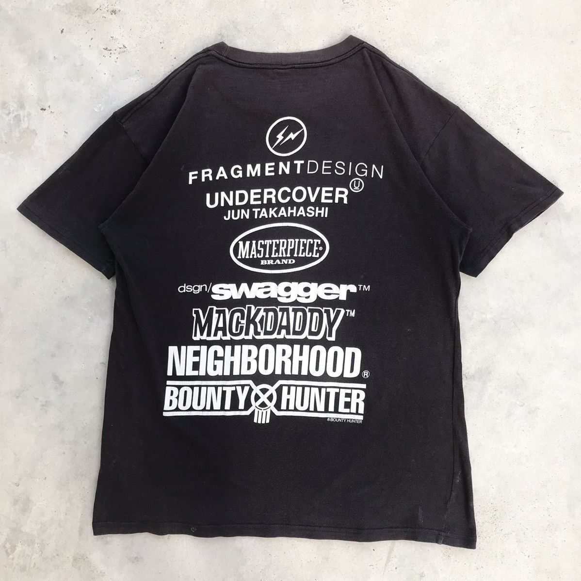 image of Fragment Design x Neighborhood 2000's Evoke Jp 8Th Anniversary Ultra Collab T-Shirt in Black (Size 
