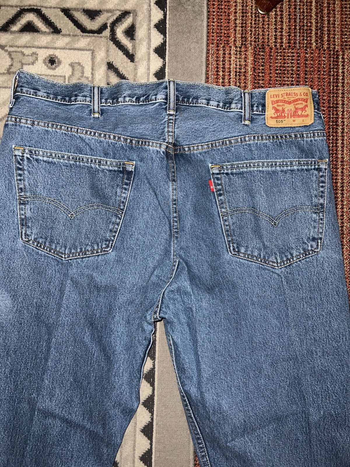 Levi's Vintage OOs Levis 505 Flare Distressed Grunge Denim Jeans Size US 36 / EU 52 - 3 Thumbnail
