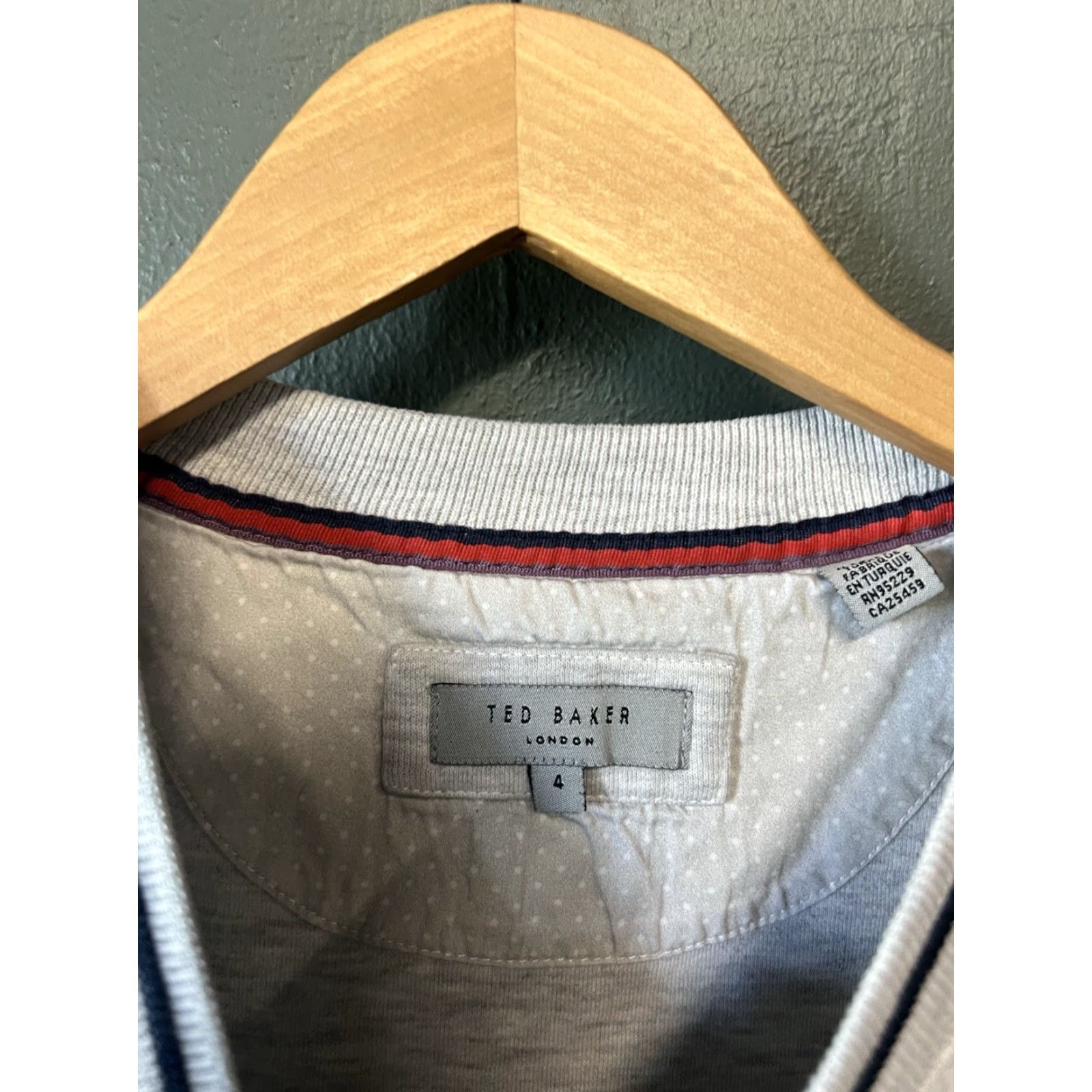 Ted Baker Ted Baker Mens Gray Sweatshirt Pullover Size 4 Size US S / EU 44-46 / 1 - 3 Thumbnail