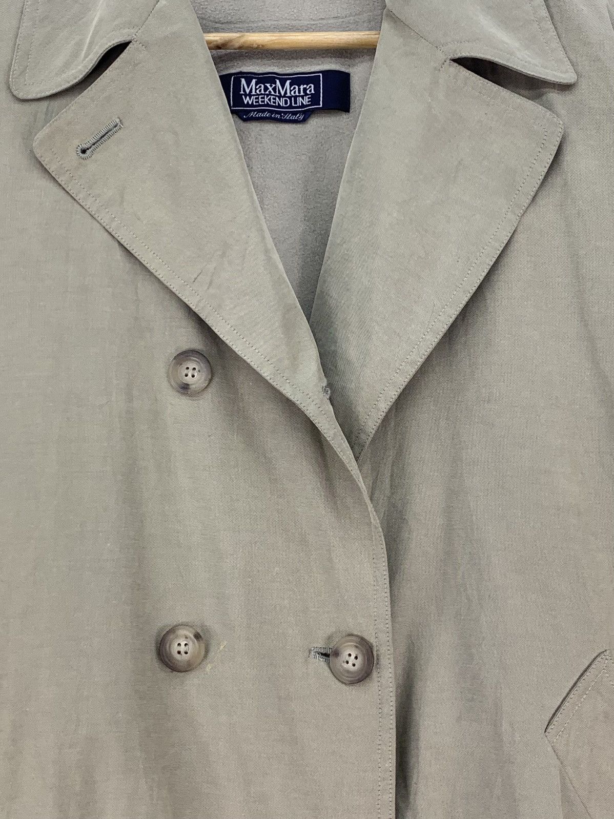 Max Mara Vintage Max Mara Italy Double Breasted Trench Coat Jacket Size XL / US 12-14 / IT 48-50 - 10 Thumbnail
