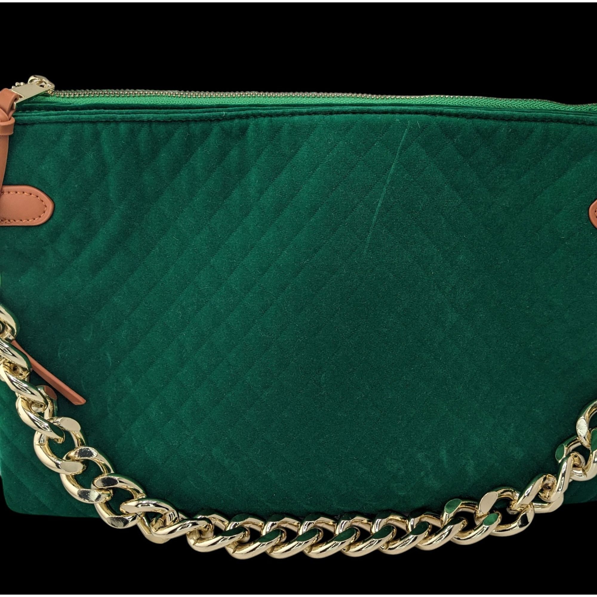 Other Thomas & Lee Company Quilted Green Velvet Shoulder Bag With Size ONE SIZE - 2 Thumbnail