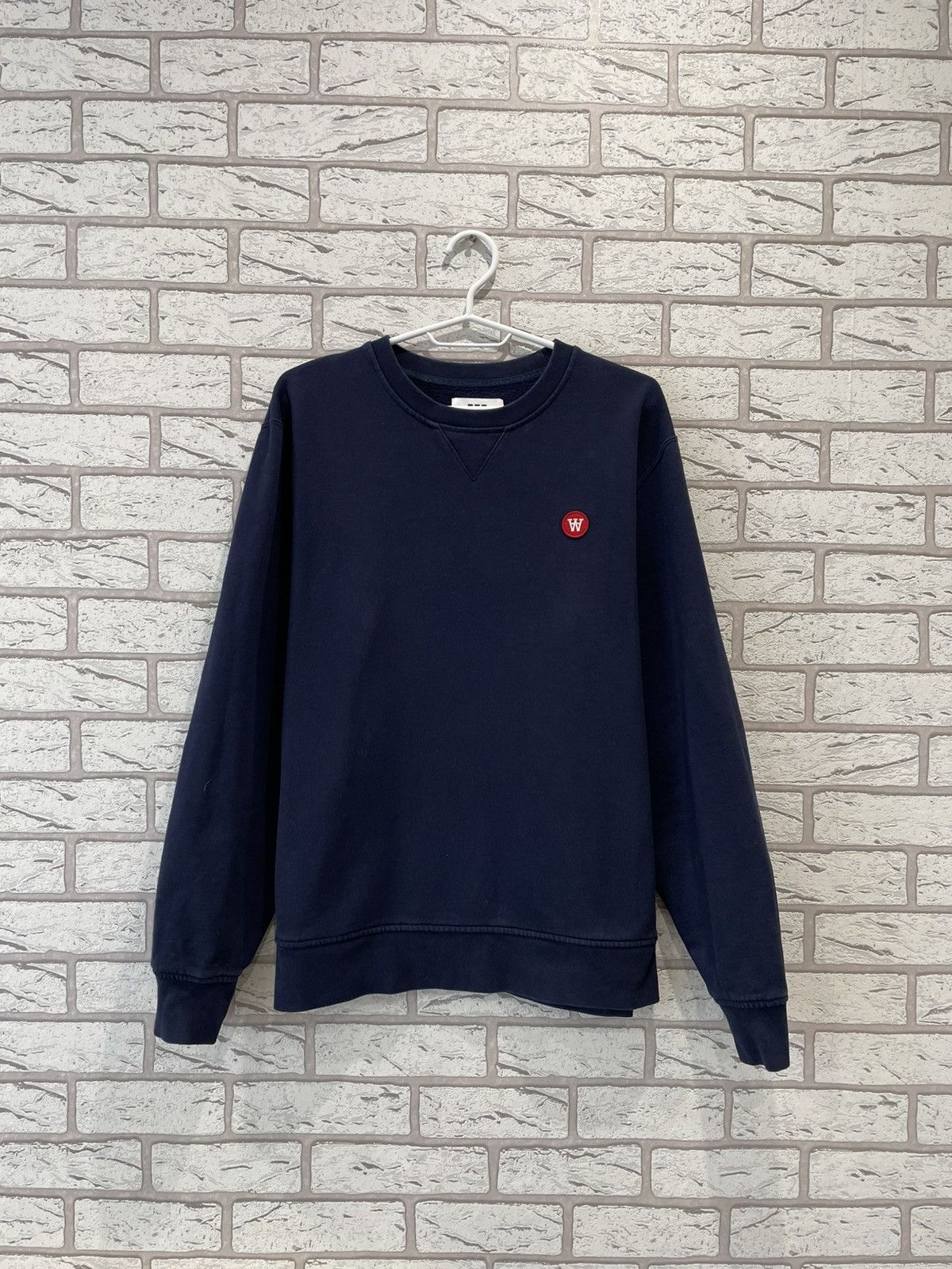 Designer × Wood Wood Wood Wood Navy Sweatshirt Double A Logo Size US M / EU 48-50 / 2 - 1 Thumbnail