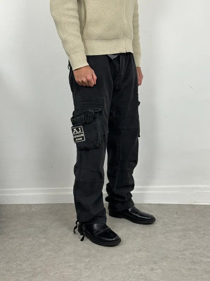 2000s Armani Black Cargo Pants