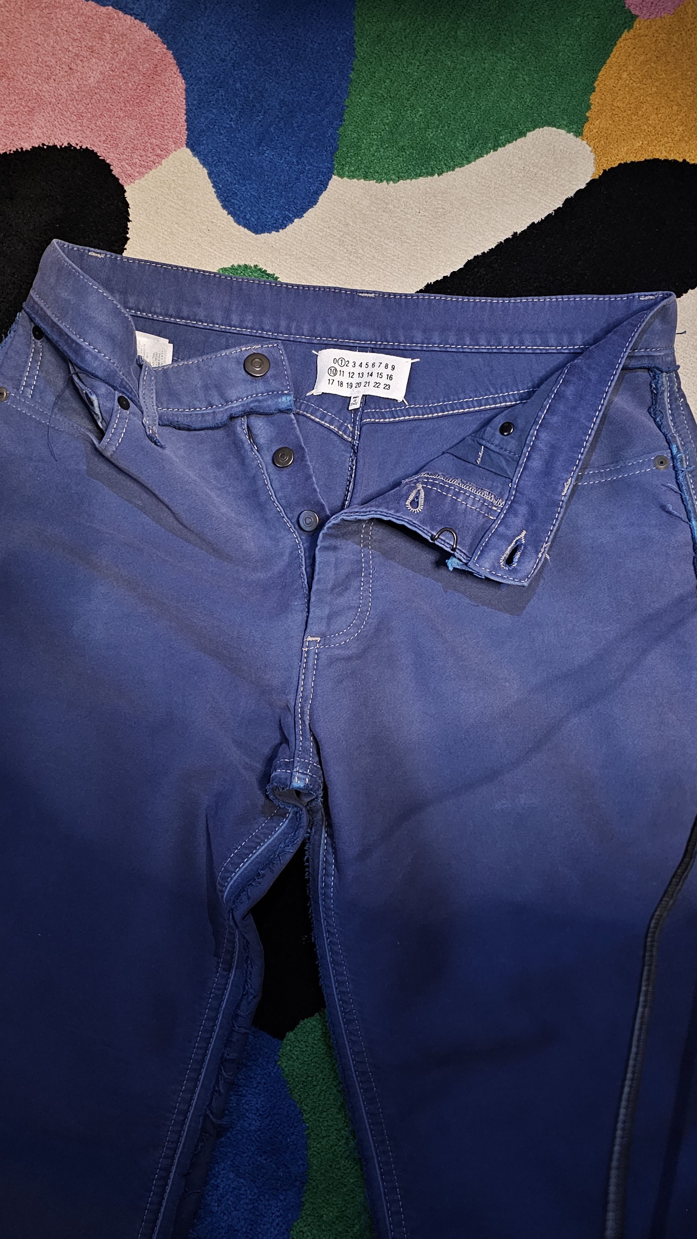 Maison Margiela Maison margiela Blue/Navy dyed pants Size US 34 / EU 50 - 4 Thumbnail