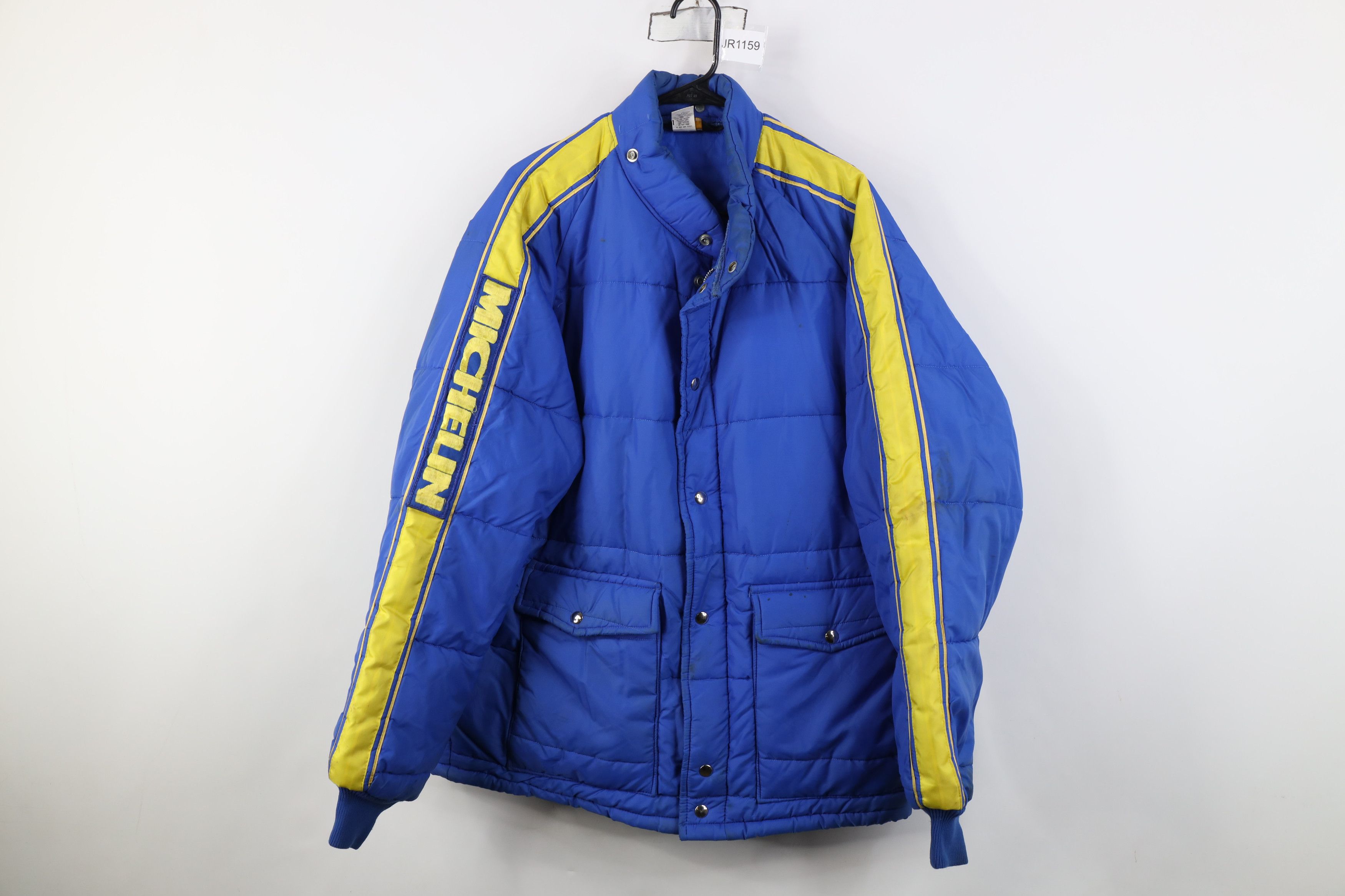 Vintage Vintage 70s Streetwear Michelin Tires Puffer Jacket Blue USA Size US XL / EU 56 / 4 - 1 Thumbnail