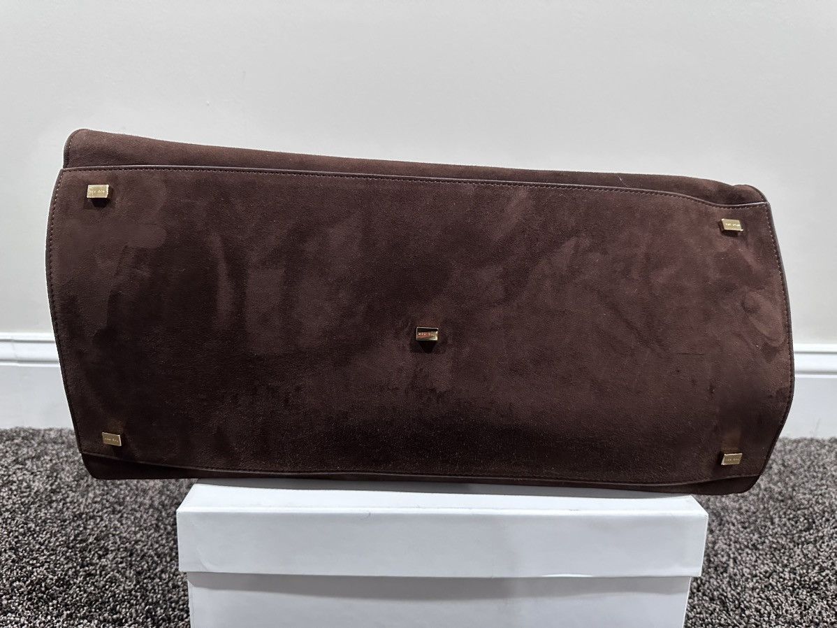 The Row The Row Soft Margaux 17 Brown Suede Leather Top Handle Bag Size ONE SIZE - 13 Thumbnail
