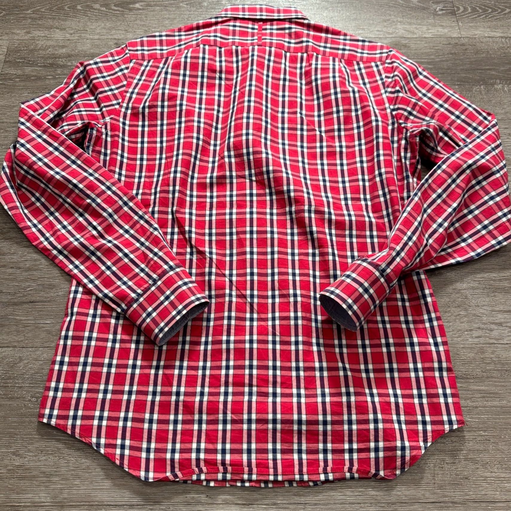 Banana Republic Banana Republic Shirt Mens Small Red Plaid Button Up Cotton Preppy Slim Size US S / EU 44-46 / 1 - 5 Thumbnail