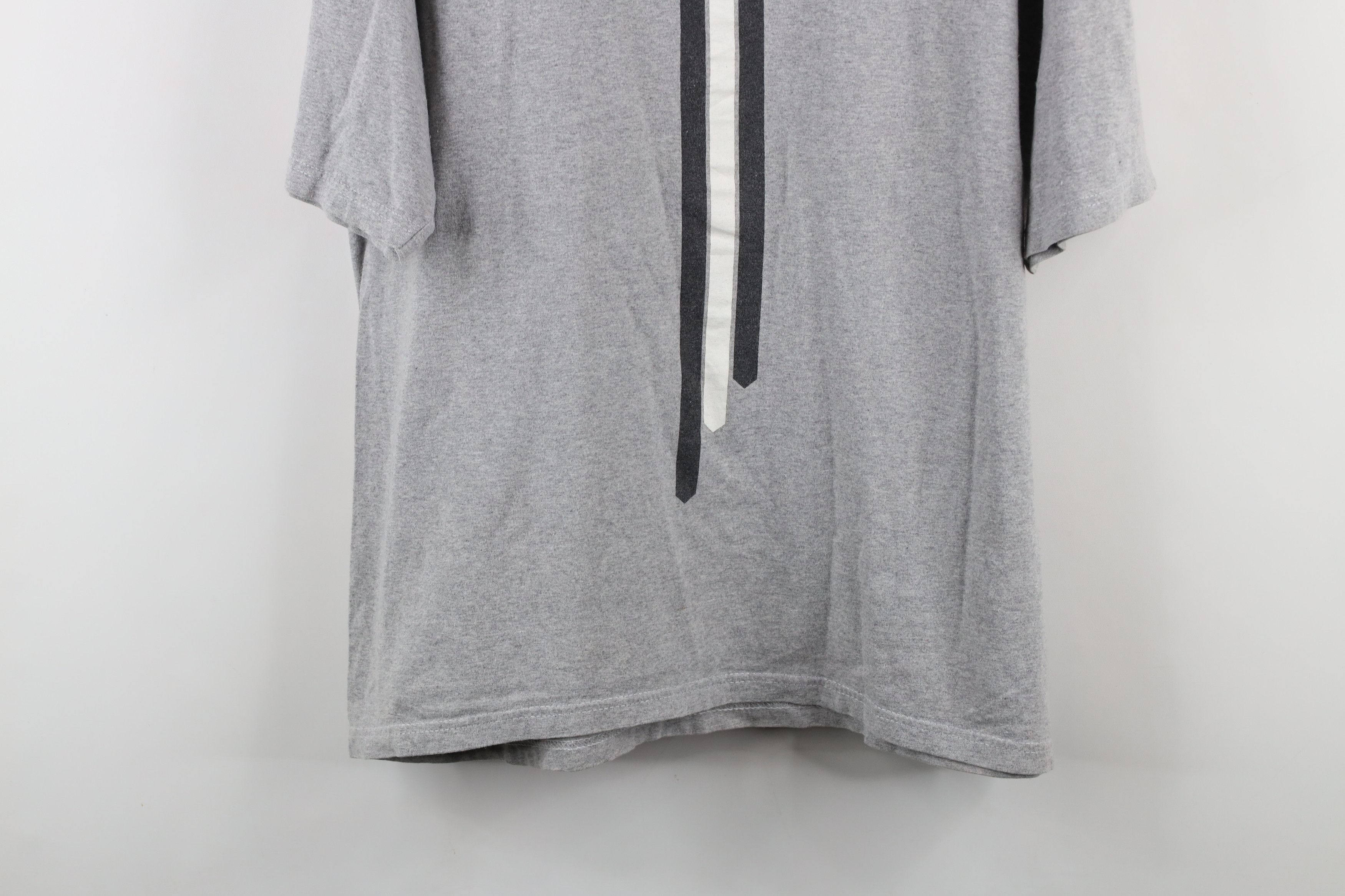 Adidas × Vintage Vintage 90s Adidas Spell Striped Trefoil T-Shirt Gray USA Size US L / EU 52-54 / 3 - 3 Thumbnail