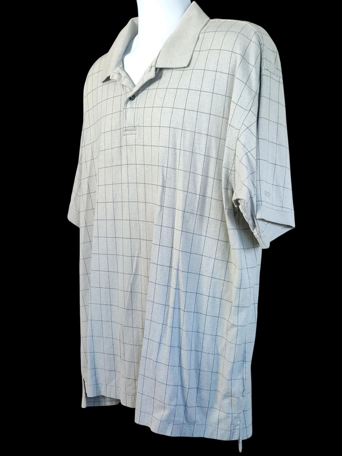 Izod IZOD Men's Beige Checkered Polo Shirt Size US XL / EU 56 / 4 - 4 Thumbnail