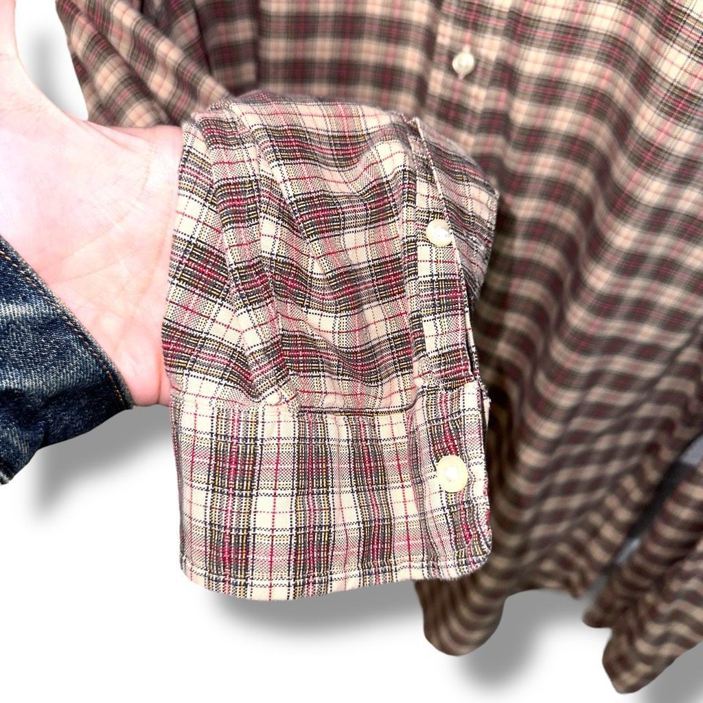 Polo Ralph Lauren Polo Jeans Co. Ralph Lauren Tan Plaid Oxford Button Up Shirt Size US XL / EU 56 / 4 - 4 Thumbnail