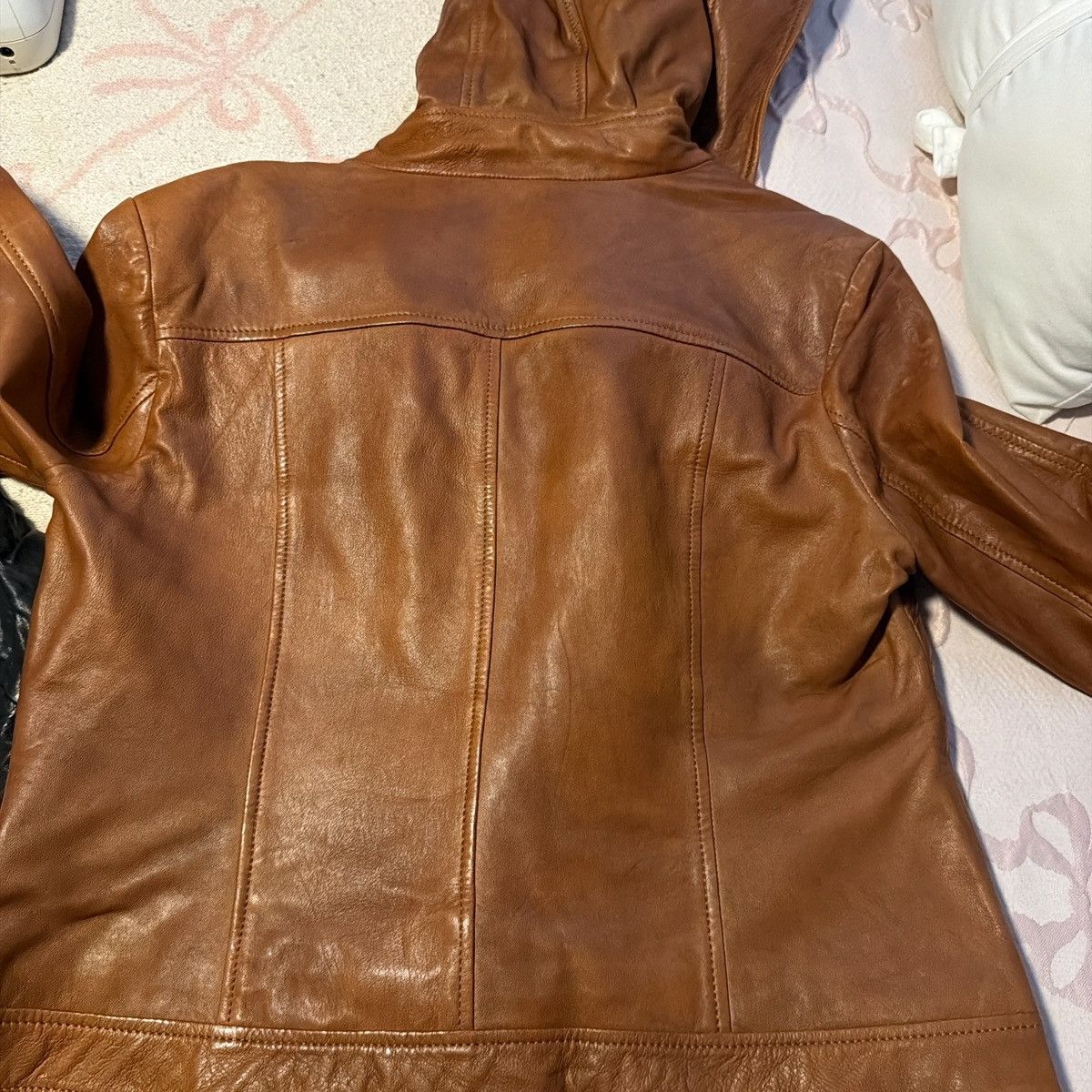 Other Closet Cognac Leather Moto Jacket - Brown Size XL / US 12-14 / IT 48-50 - 6 Thumbnail