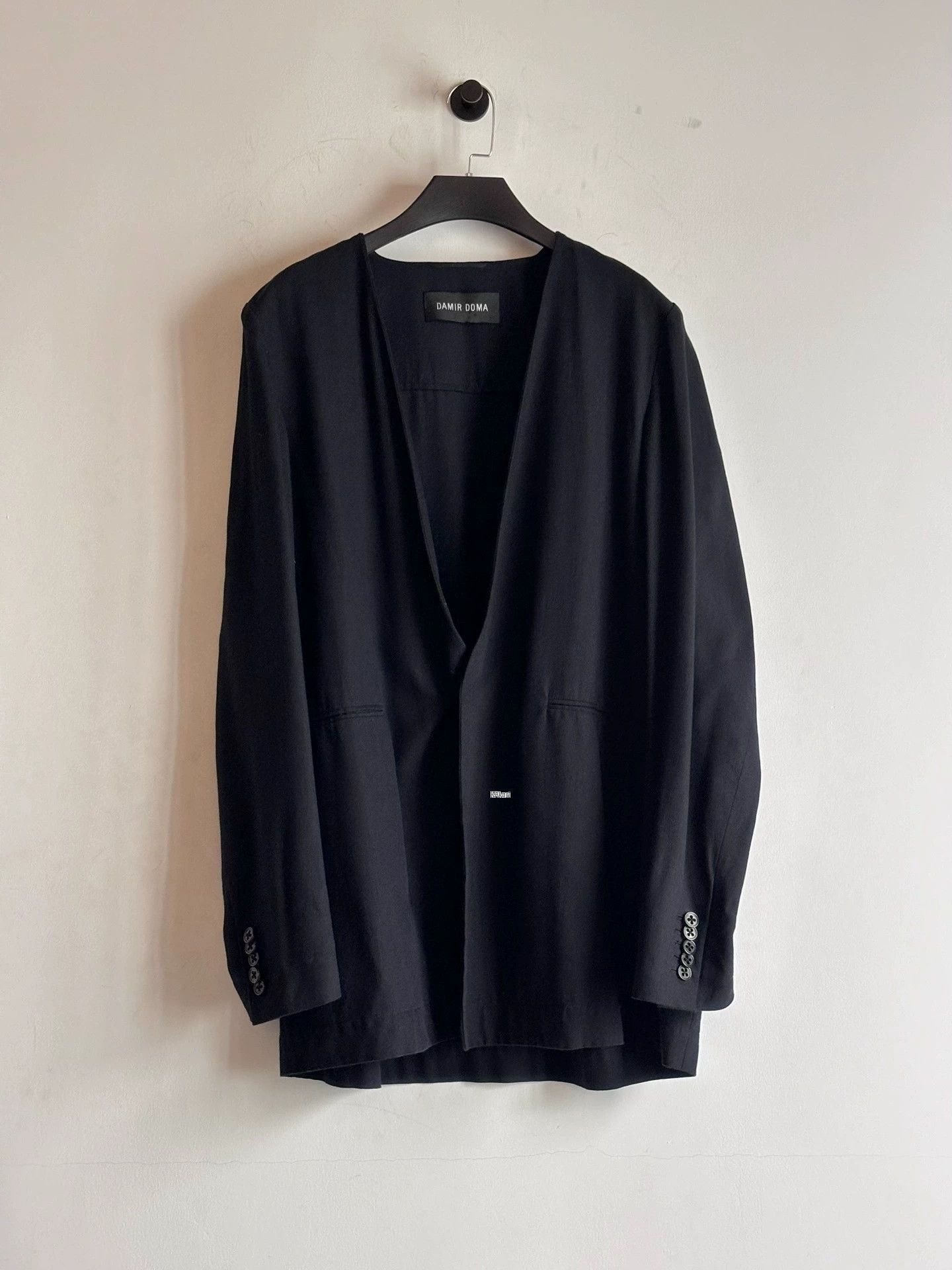 Damir Doma Black Open-Front Light Jacket Size US XXS / EU 40 - 3 Thumbnail