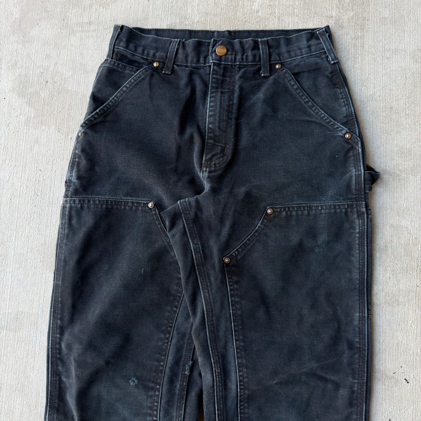 Carhartt × Vintage Carhartt black double knee work wear carpenter pants Size US 27 - 2 Thumbnail