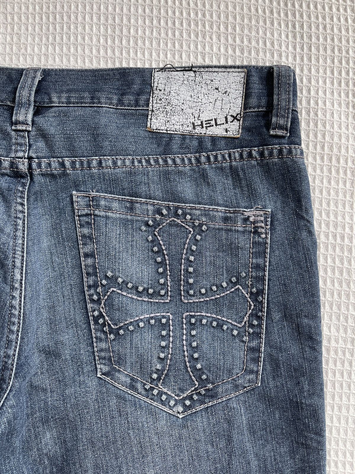 Helix Rare🔥Helix Seditionaries Skulls Relaxed Boot Denim Jeans Size US 36 / EU 52 - 7 Thumbnail