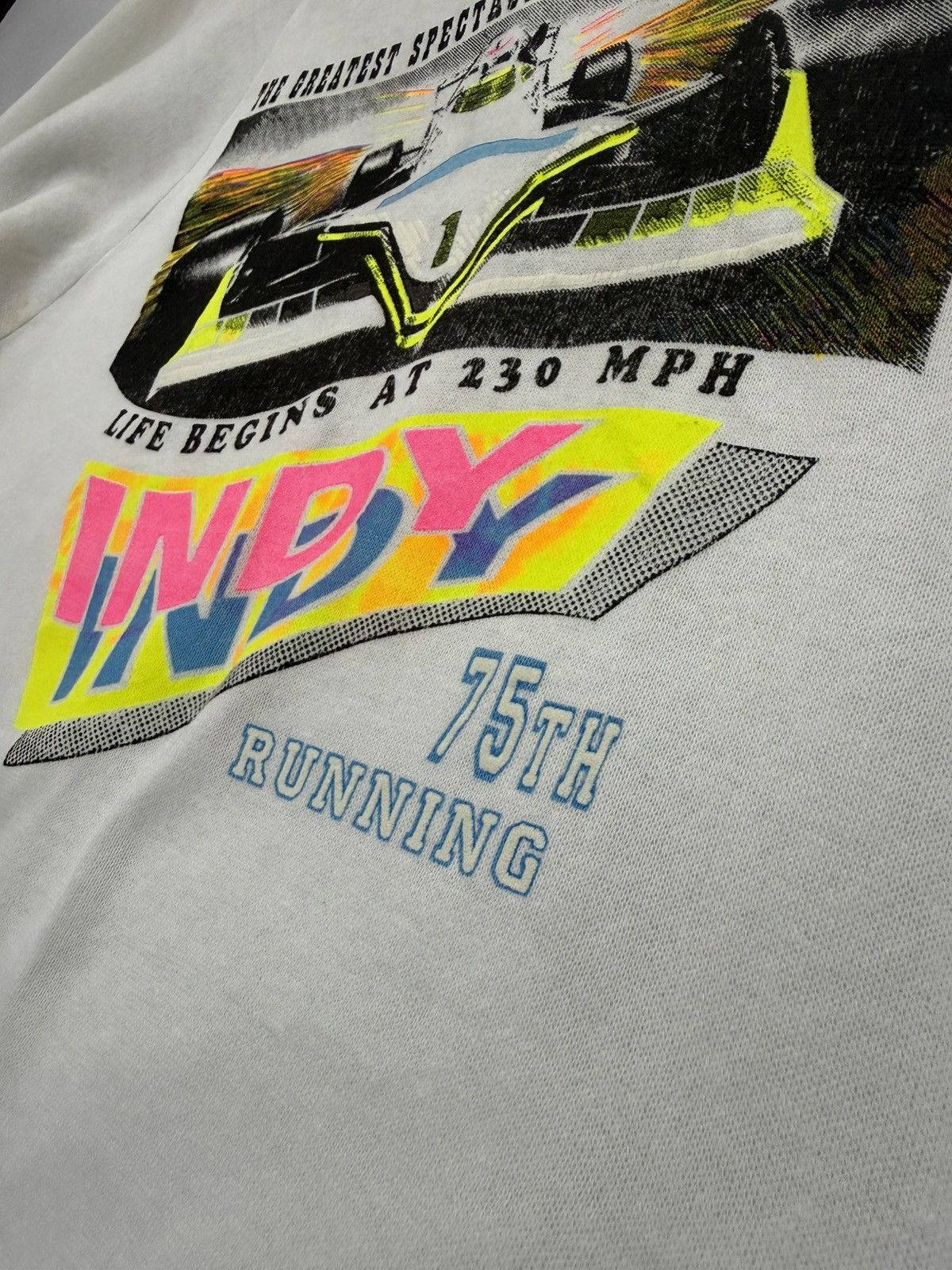 Vintage 🔥 90s Indy 75th Running Hoodie Double Hit Graphic Motorsport Size US M / EU 48-50 / 2 - 19 Thumbnail