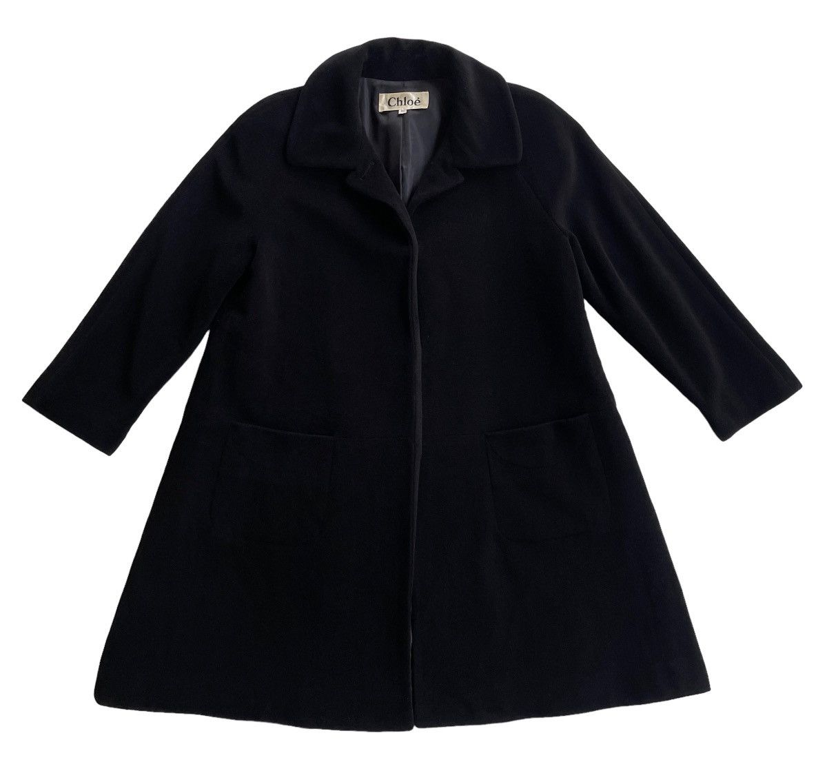 Chloe Chloe Luxury Black Cashmere Coat Size M / US 6-8 / IT 42-44 - 2 Thumbnail