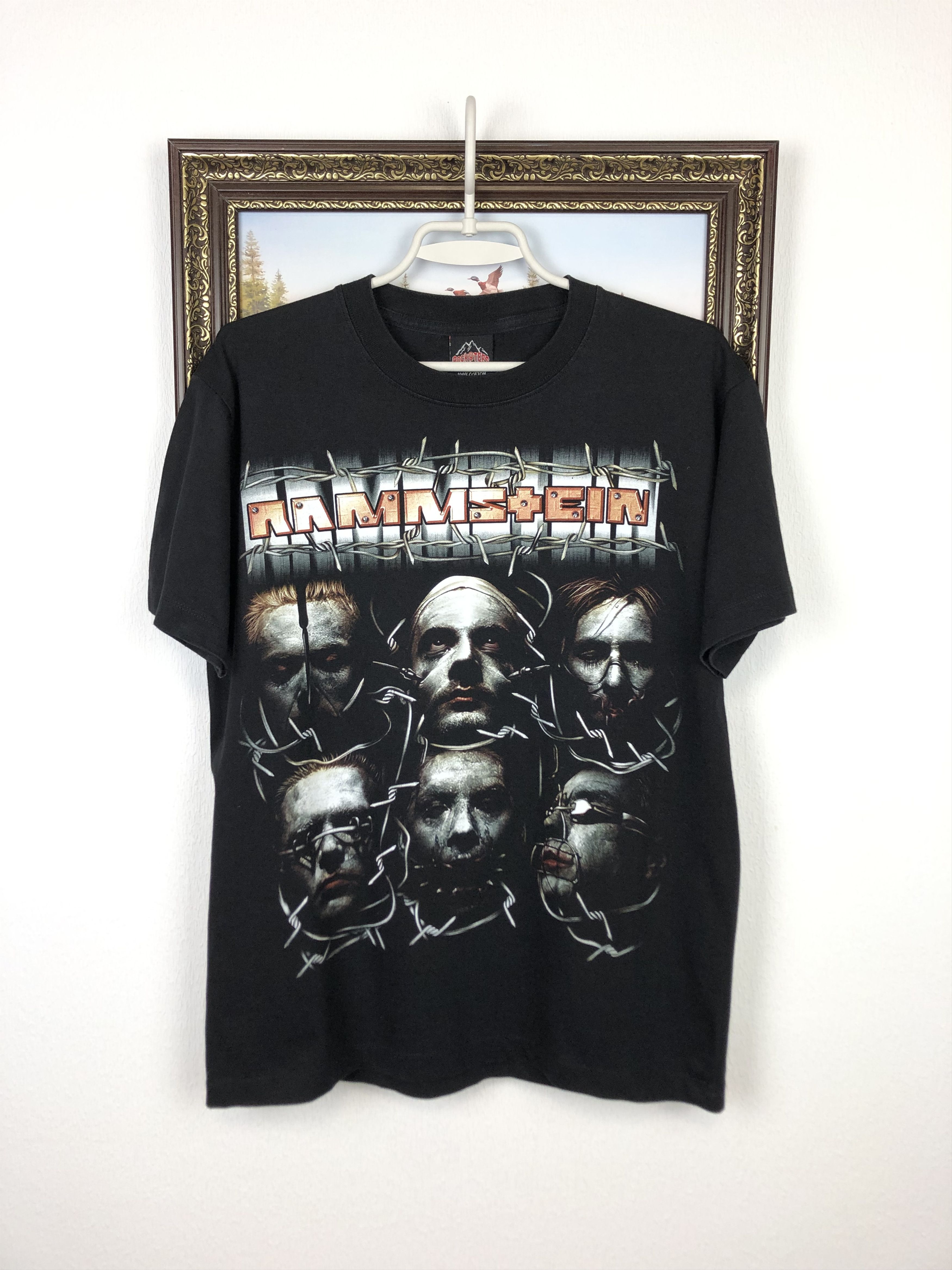 Vintage Vintage Rammstein Band Shirt Over Print Tee Big Logo Y2K Size US M / EU 48-50 / 2 - 1 Thumbnail