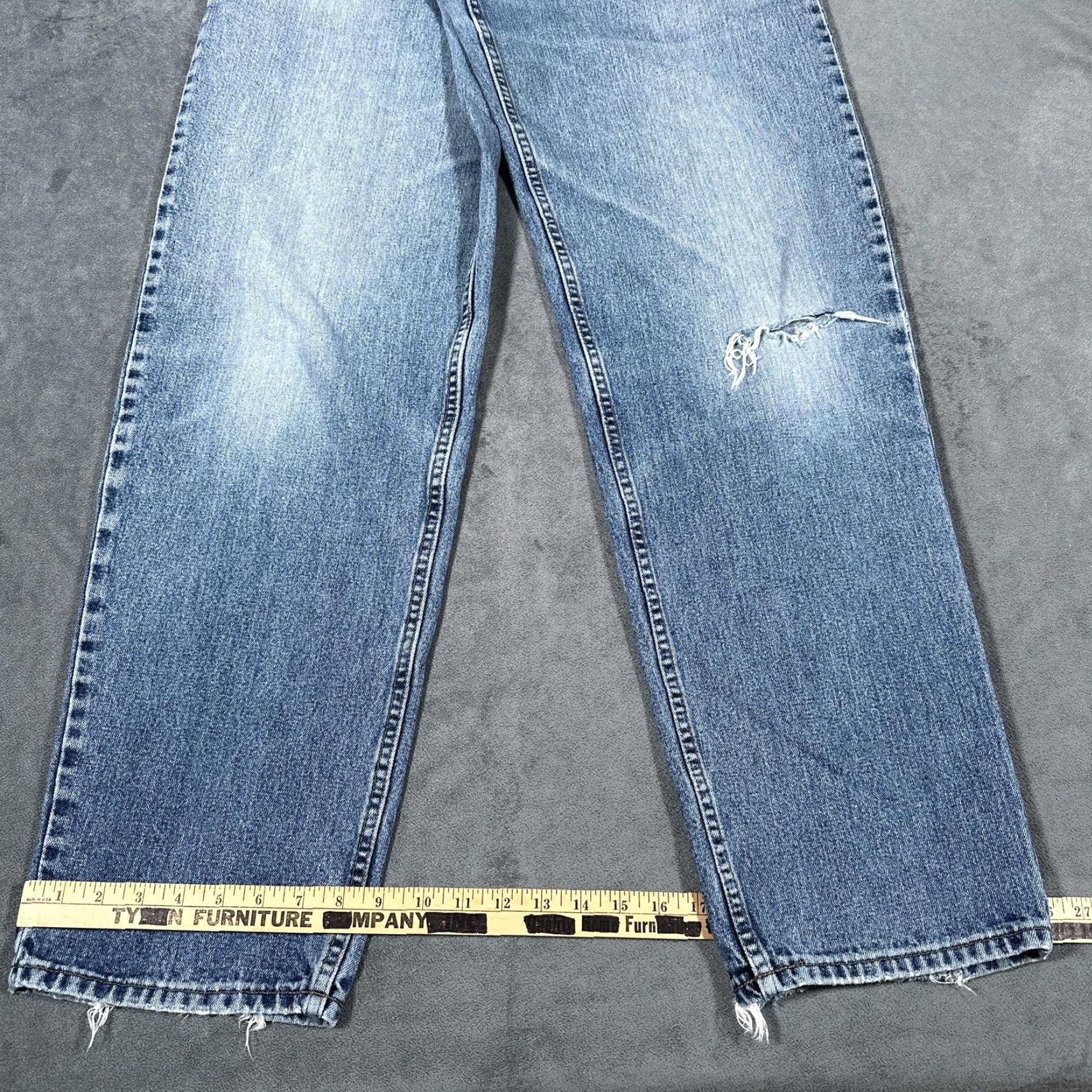 VINTAGE Levi's Silvertab Baggy Jeans Mens 32x36 Blue Distressed