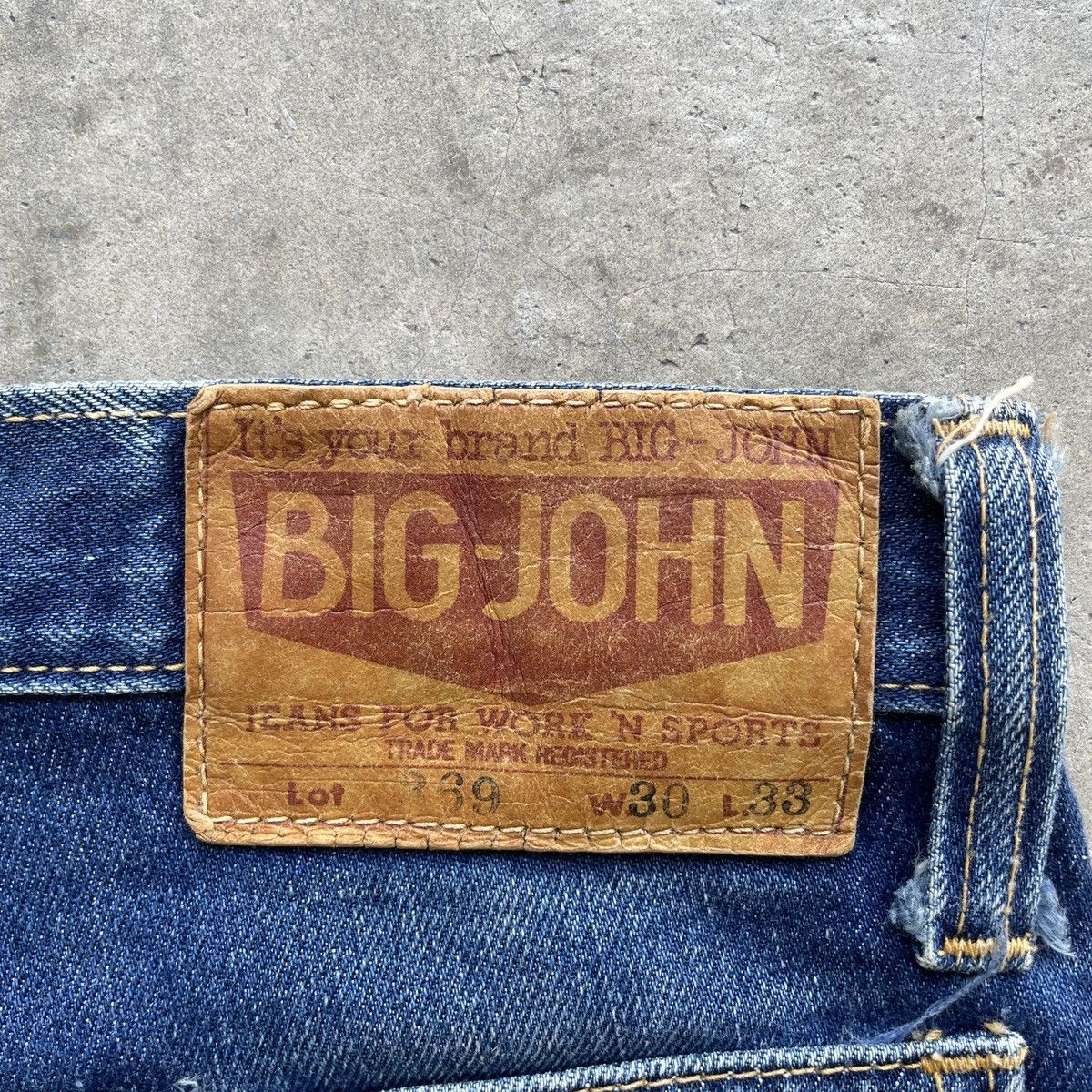 Japanese Brand Vintage 80s Big John Flare Talon Zip Jeans Denim Pants Faded Size US 29 - 9 Thumbnail