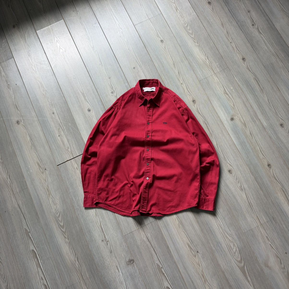 Yves Saint Laurent 🔥Vintage Yves Saint Laurent YSL Logo Shirt Size US L / EU 52-54 / 3 - 2 Thumbnail