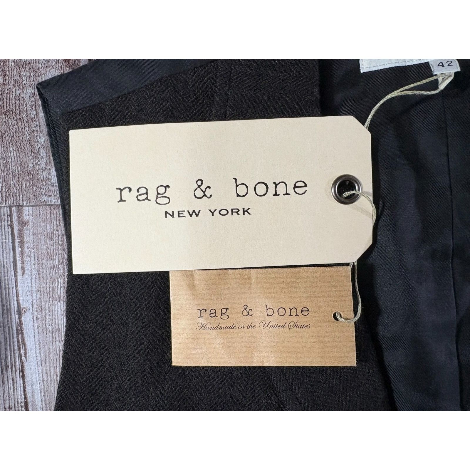 Rag & Bone Rag & Bone Albers wool Herringbone waistcoat Sz 42 dark brow Size US L / EU 52-54 / 3 - 4 Thumbnail