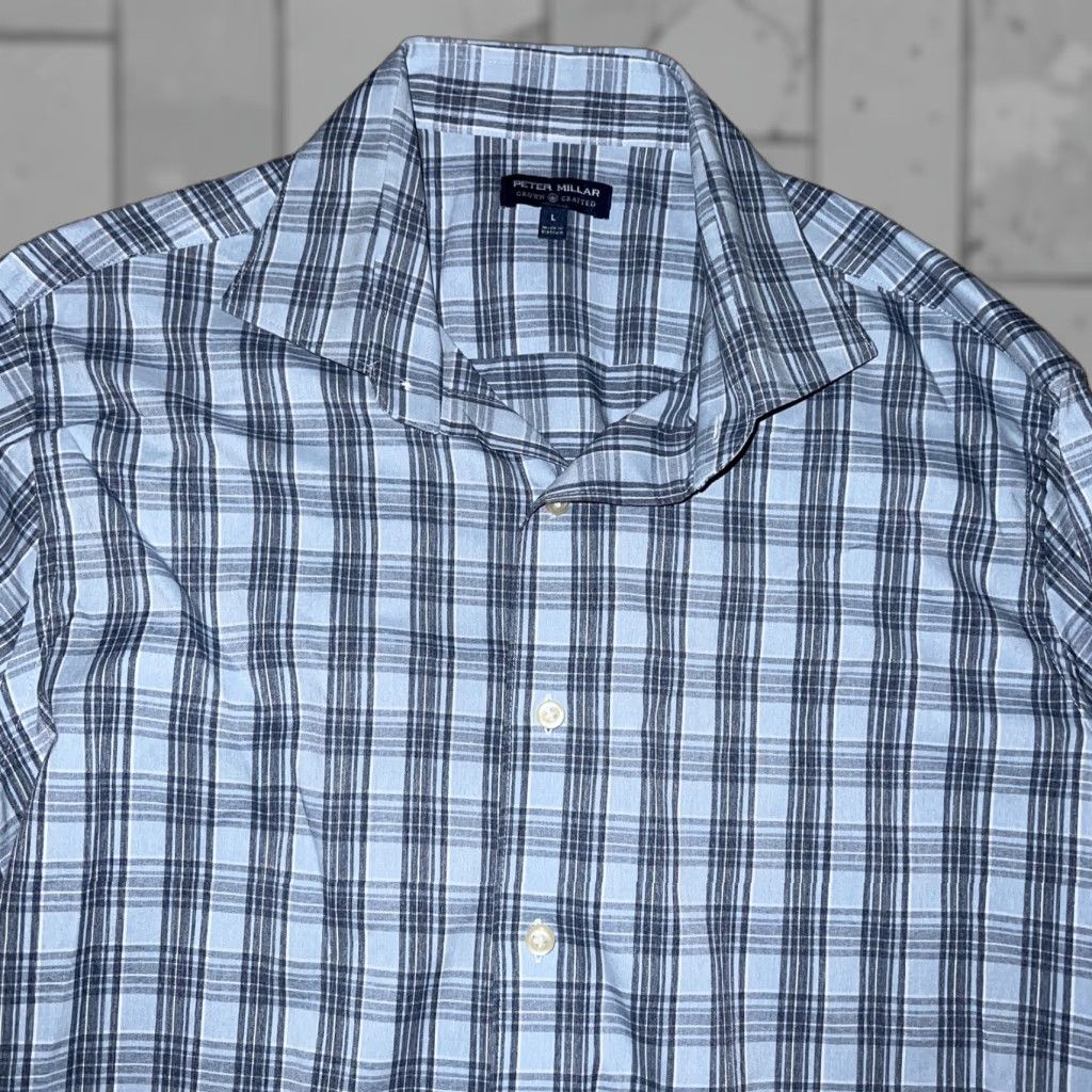 Peter Millar Peter Miller Blue Plaid Button-Down Shirt Men L Size US L / EU 52-54 / 3 - 1 Thumbnail