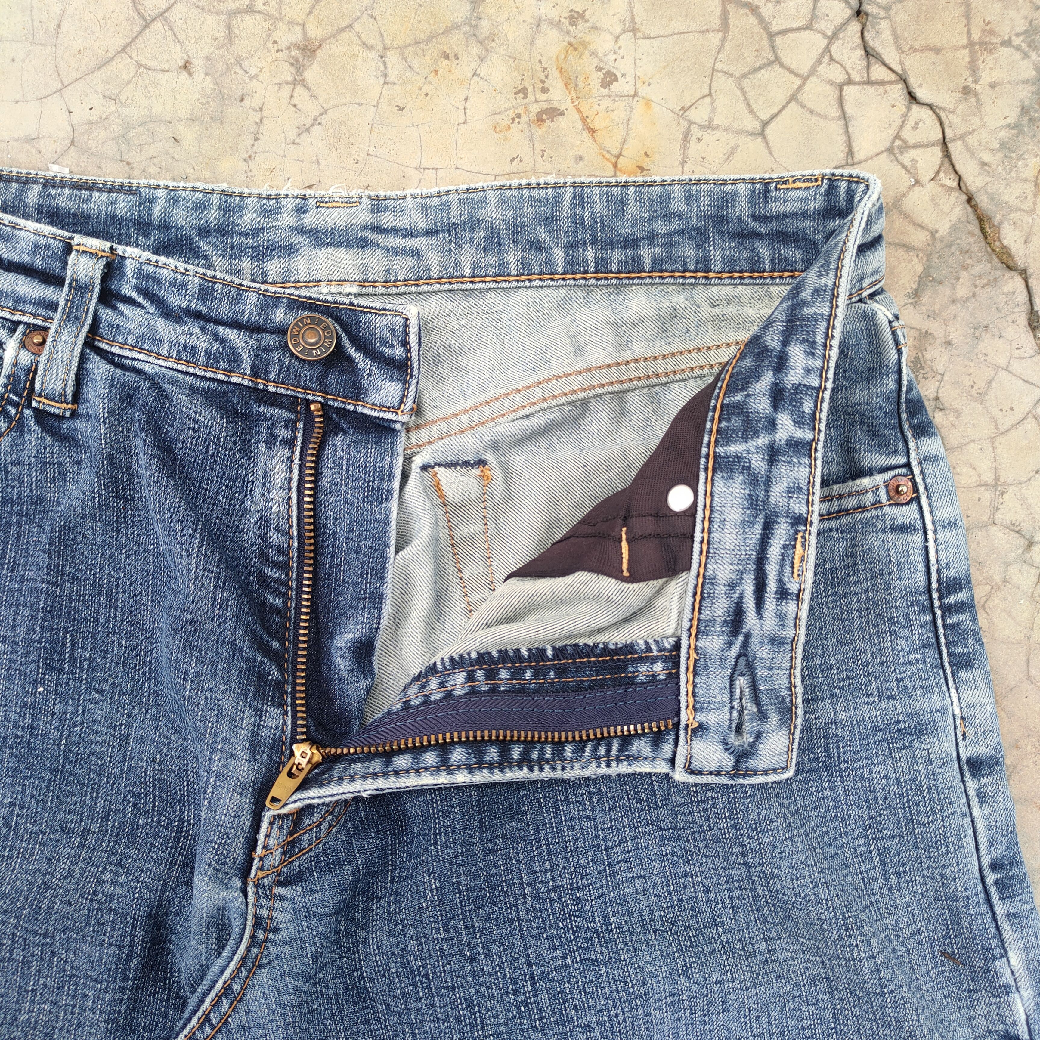 Edwin × Jean × Vintage VINTAGE EDWIN FADED JEANS DENIM PANTS Size US 32 / EU 48 - 7 Thumbnail