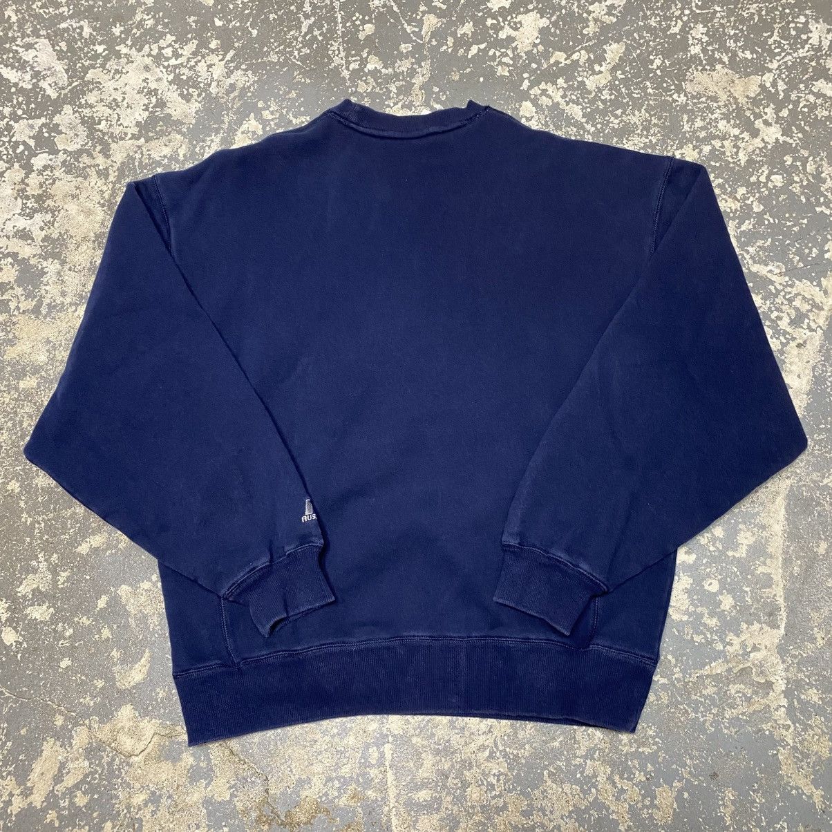 Russell Athletic × Vintage Vintage Russell Athletic Navy Blank Boxy Crewneck Hoodie Size US L / EU 52-54 / 3 - 6 Thumbnail