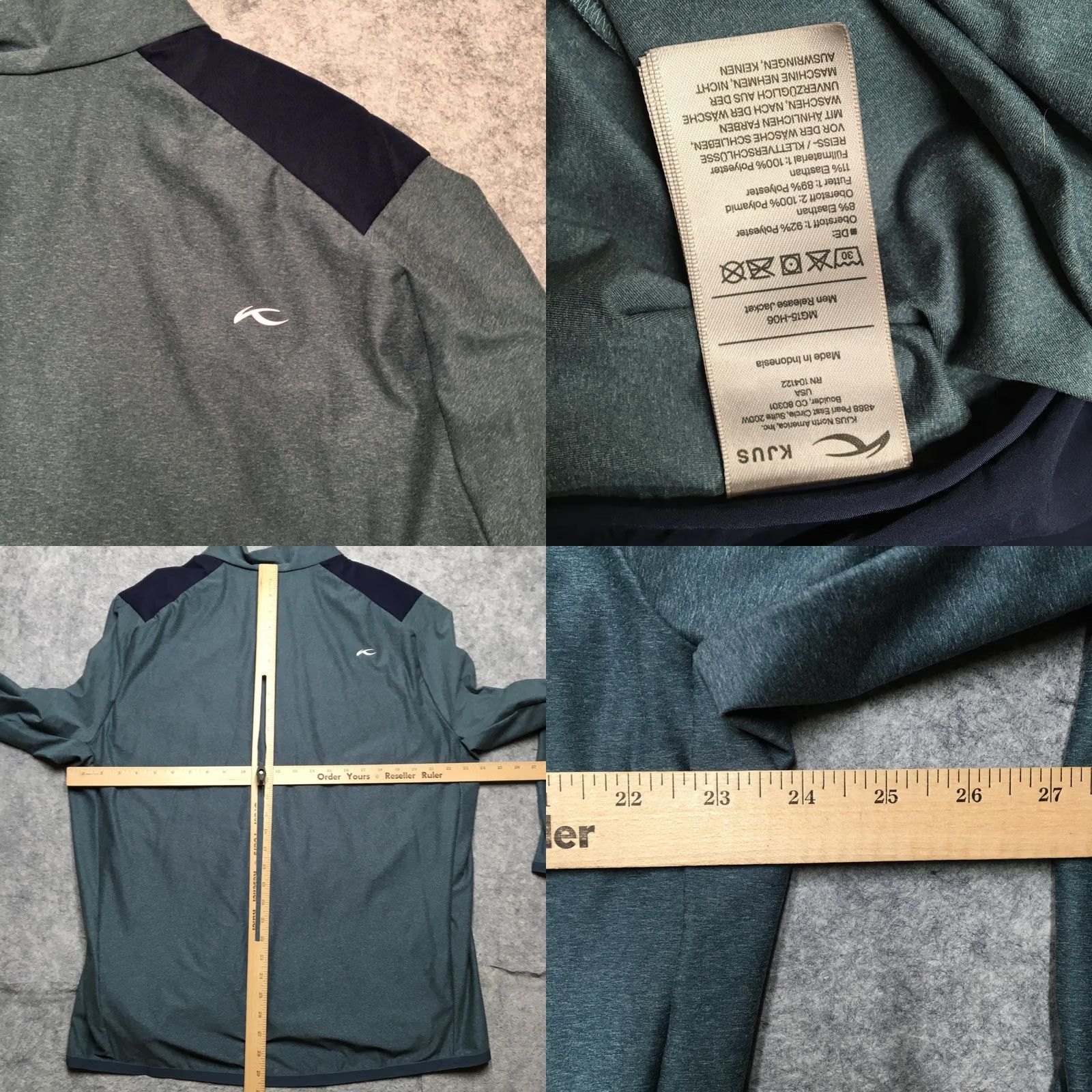 KJUS KJUS Release Jacket Mens 3XL Navy Teal Colorblock Insulated Full Zip Golf Softshell Lightweight Breathable Zip Pockets Mens Size US XXL / EU 58 / 5 - 8 Thumbnail