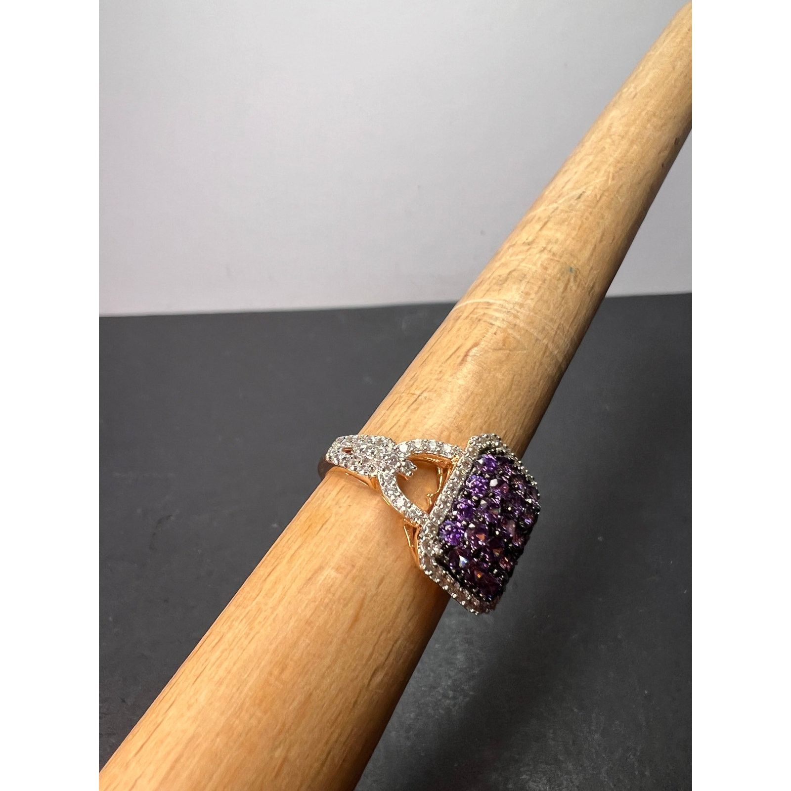 Other Purple and white CZ rose gold over 925 ring size 9 Size ONE SIZE - 7 Thumbnail