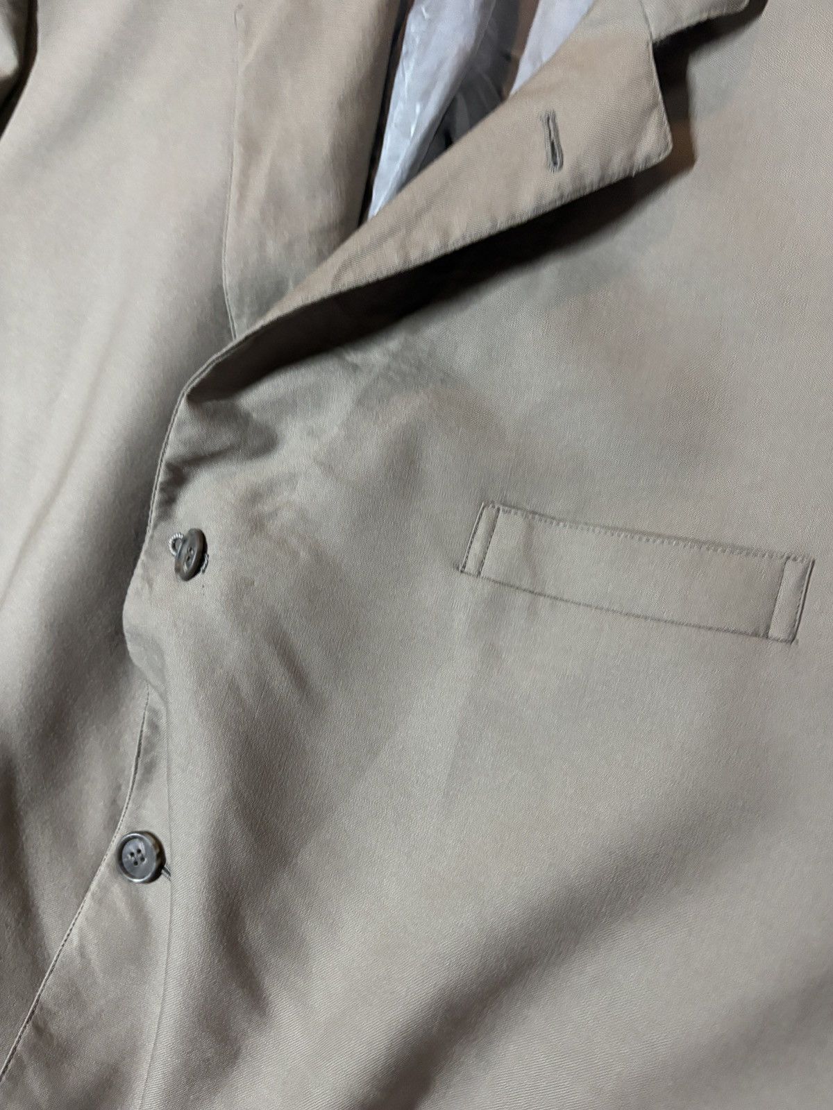 Brooks Brothers VTG 90s Brooks Brother Blazer Wool Jacket Taupe Brown Gray Size 48R - 2 Thumbnail