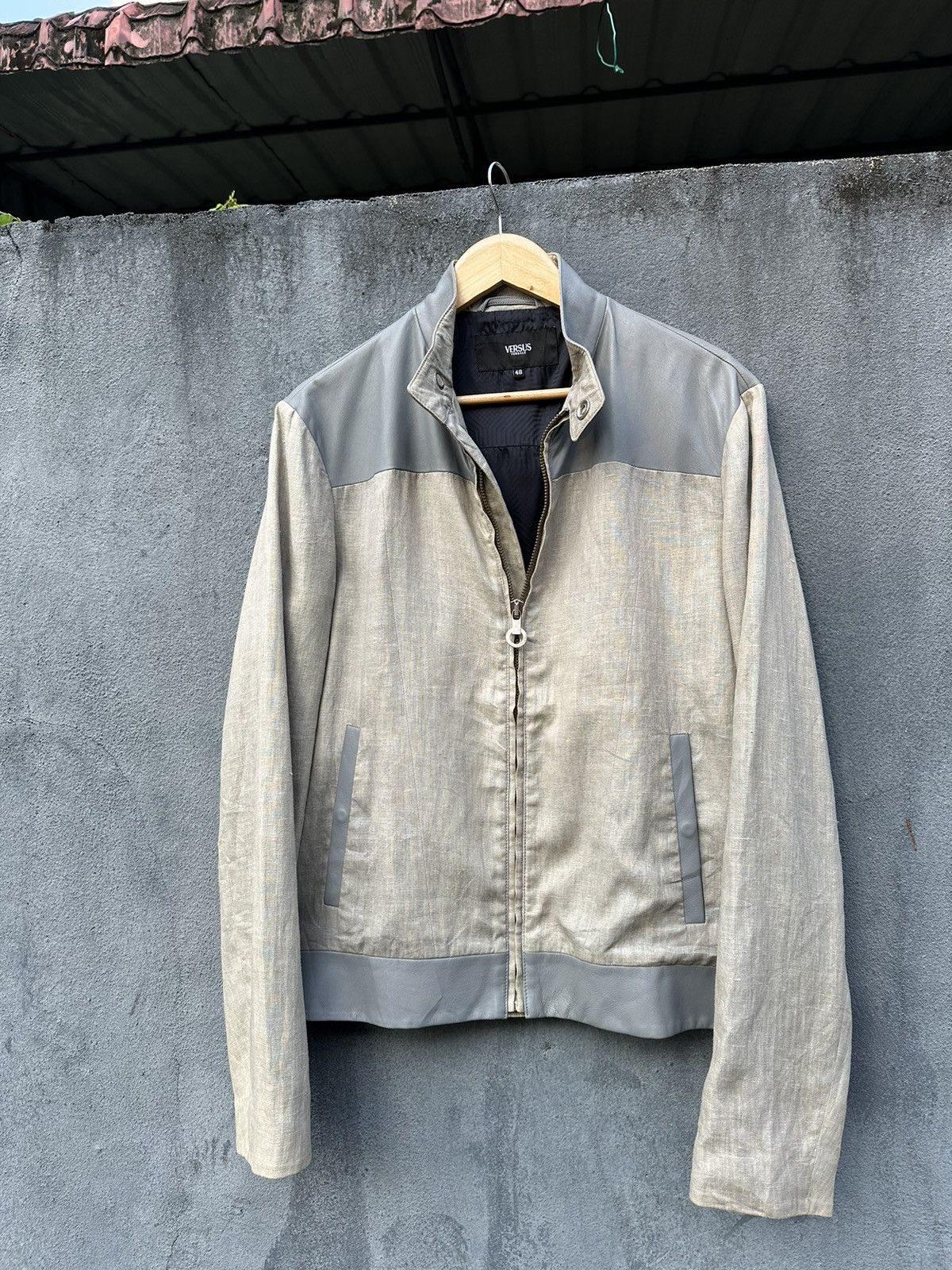 Versace 👹Versus Versace Wool Bomber Jacket Size US M / EU 48-50 / 2 - 6 Thumbnail