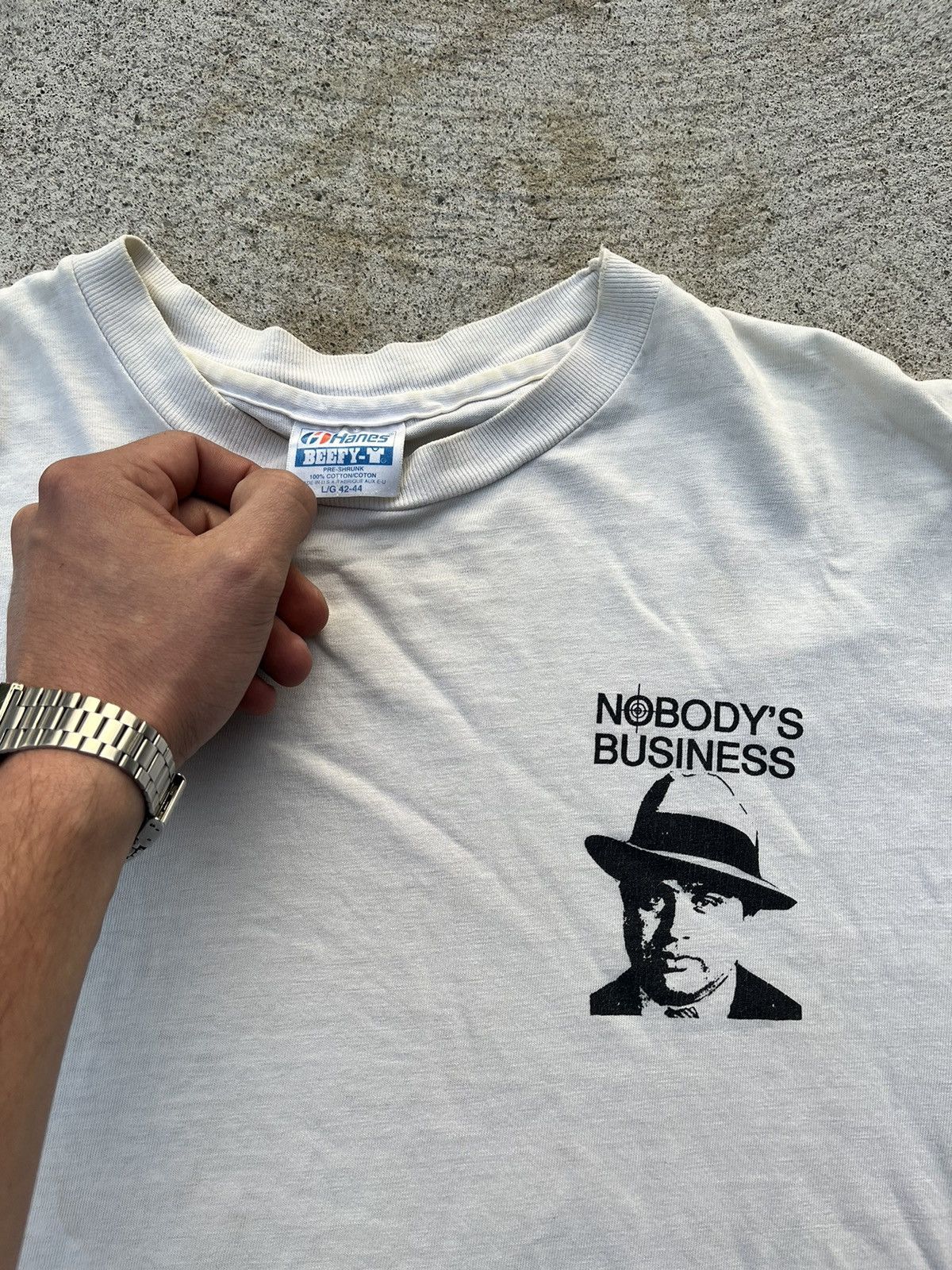 Vintage Vintage Al Capone T shirt Size US L / EU 52-54 / 3 - 3 Thumbnail