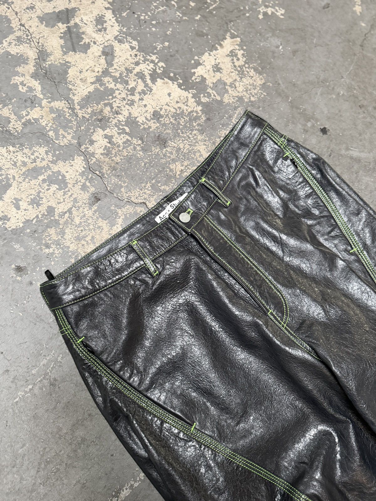 Acne Studios Acne Studios Lorgata Embroidered Leather Trousers Size US 32 / EU 48 - 4 Thumbnail