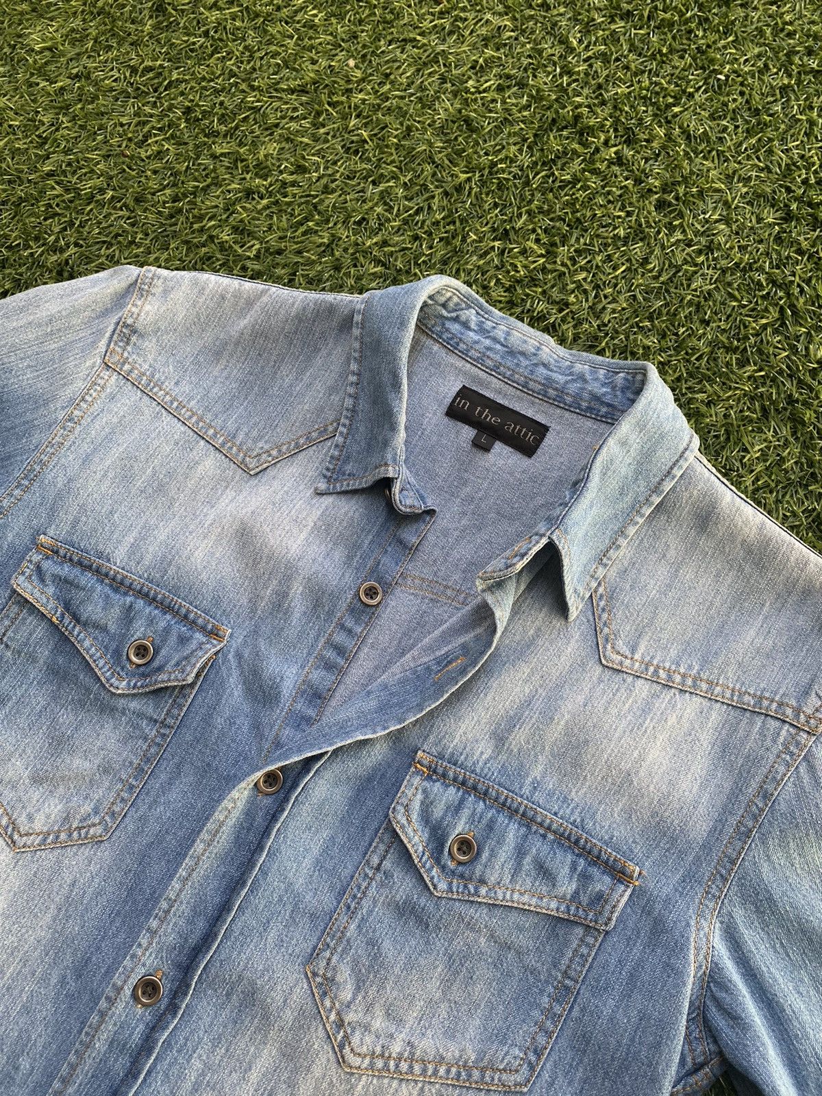 In The Attic Vintge In The Attic Washed Denim Shirts Size US M / EU 48-50 / 2 - 3 Thumbnail