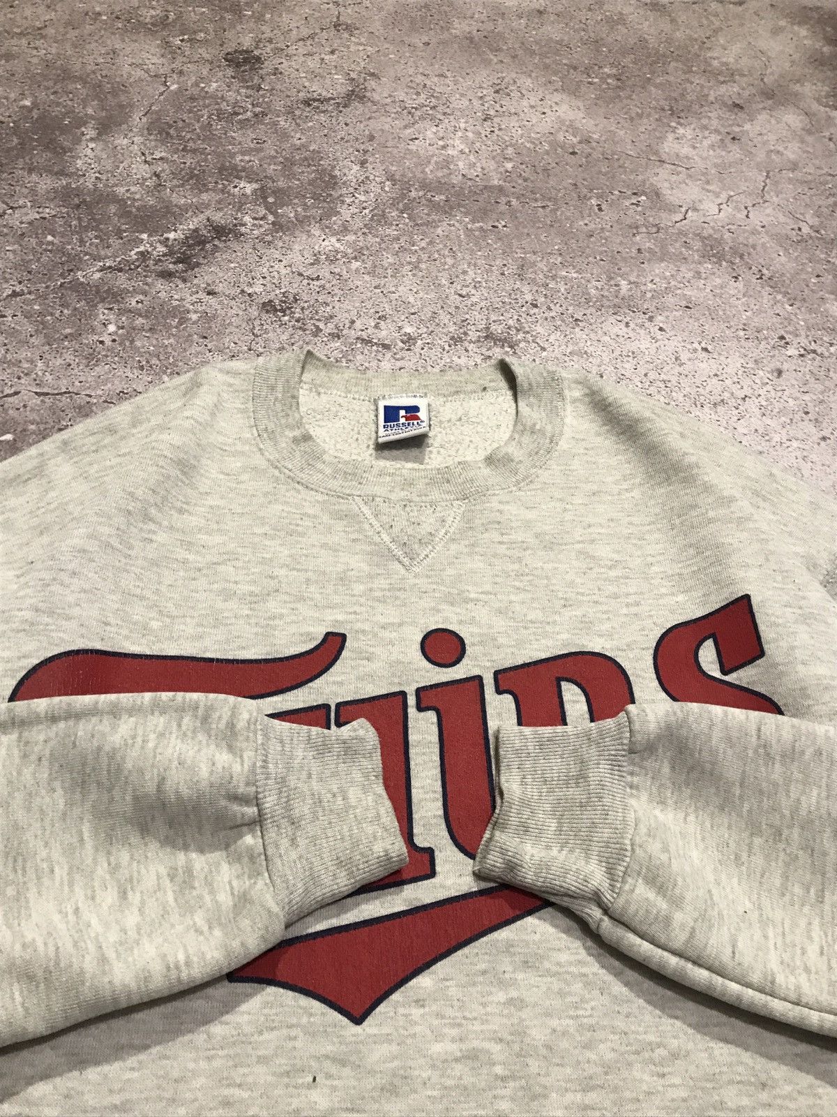 Russell Athletic Vintage 90s Sweatshirt Russel Athletic Twins Big Logo Gray L Size US L / EU 52-54 / 3 - 6 Thumbnail