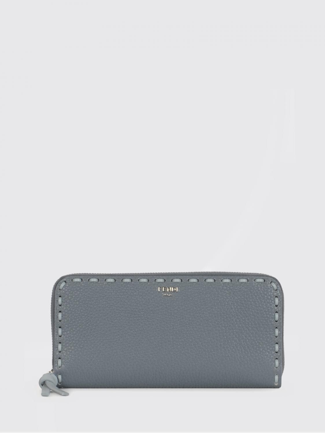 Fendi Fendi Wallet Woman Gnawed Blue Size ONE SIZE - 1 Thumbnail