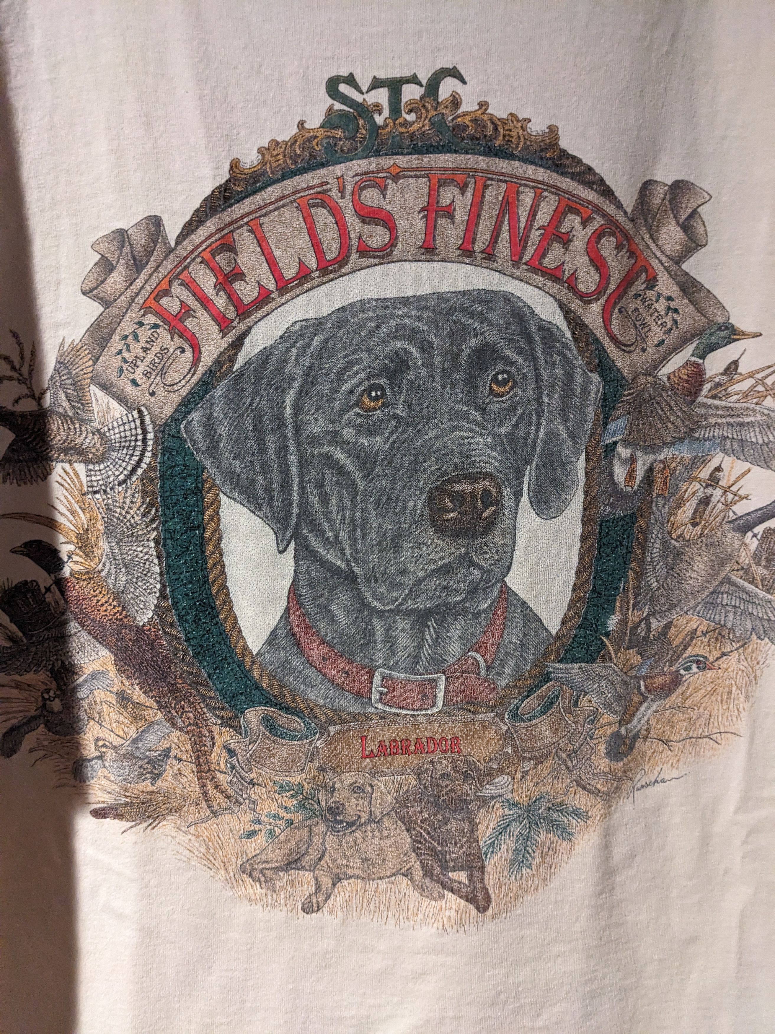 Vintage Vintage 90s Field's Finest Labrador Chocolate Black T-Shirt Size US XL / EU 56 / 4 - 2 Thumbnail