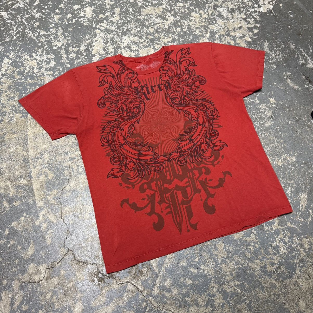 Affliction Vintage Kirra Red Y2K Grunt Grunge Tshirt Size US L / EU 52-54 / 3 - 7 Thumbnail