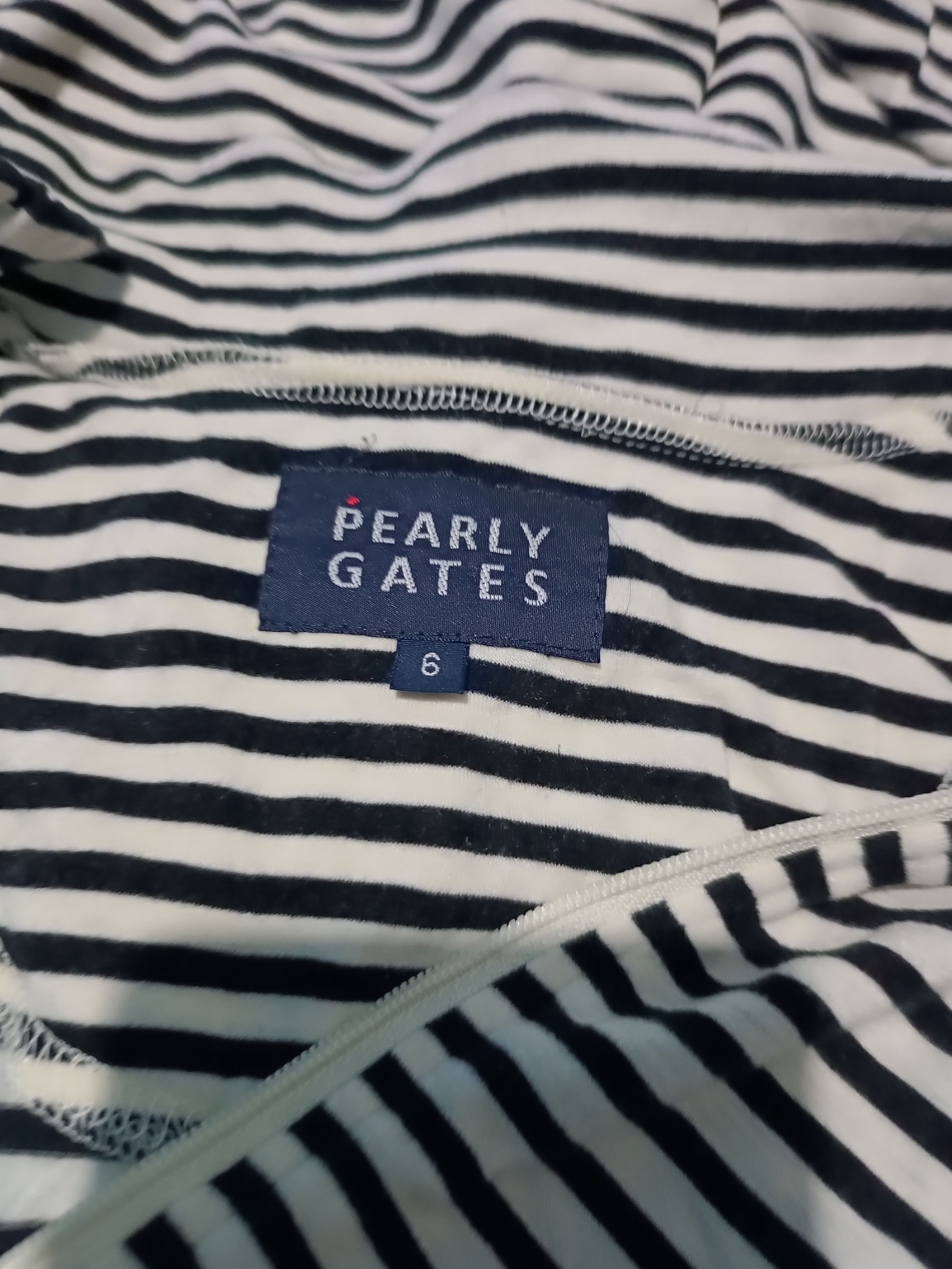 Japanese Brand × Vintage PEARLY GATES Half-zip long-sleeve T-shirt with stripes Size M / US 6-8 / IT 42-44 - 7 Thumbnail