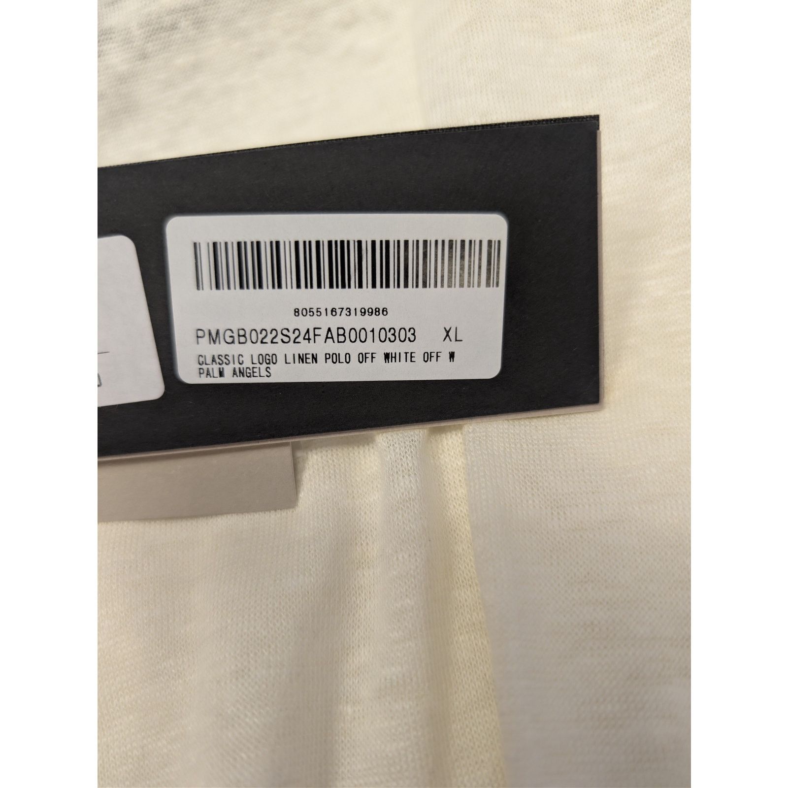 Palm Angels o1rshd1 Classic Logo Linen Polo Shirt in Off-White Size US XL / EU 56 / 4 - 21 Thumbnail