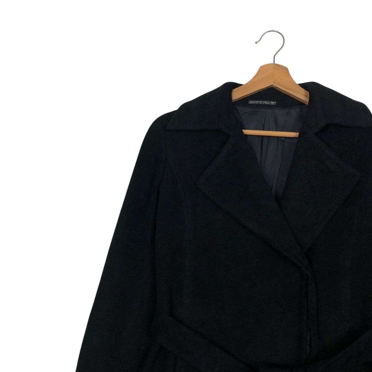 🔥RICH BLACK VINTAGE LONG WOOL JACKET INED YOHJI YAMAMOTO