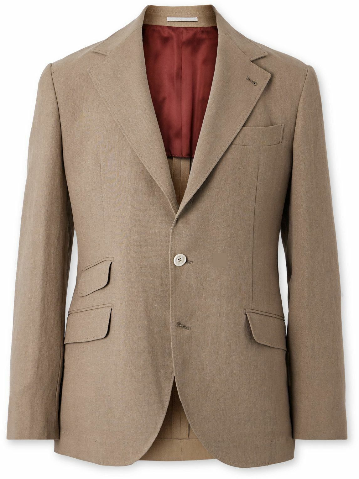Brunello Cucinelli o1y0526 Single-breasted Blazer in Camel Size US M / EU 48-50 / 2 - 1 Thumbnail