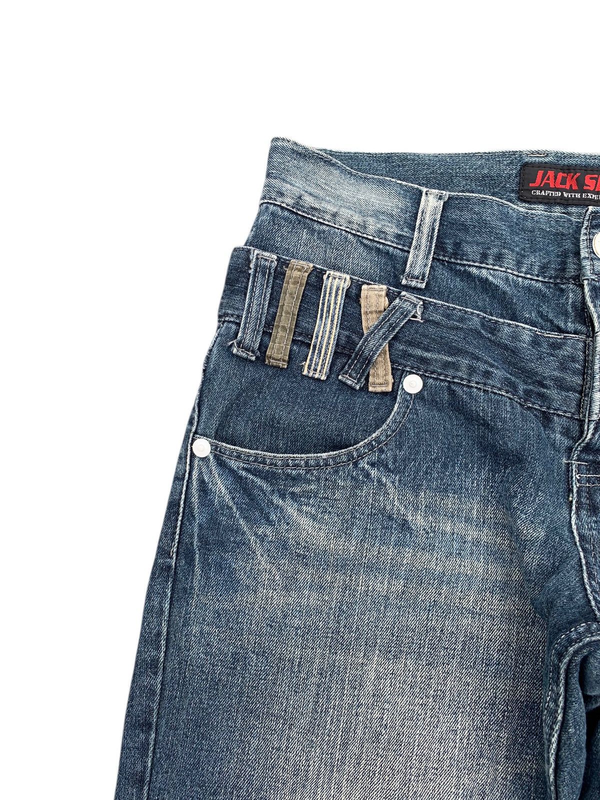 Tornado Mart FLARE JACK SERIKA DOUBLE WAIST WING PUNK DISTRESSED DENIM Size US 32 / EU 48 - 13 Thumbnail