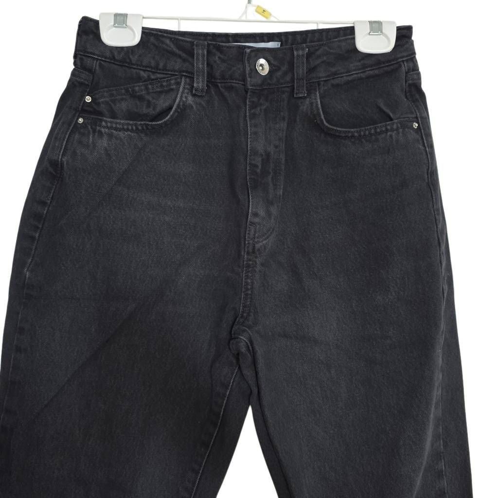 Zara Zara Women's Size 6 Black Denim Relaxed Jeans Size 28" / US 6 / IT 42 - 3 Thumbnail