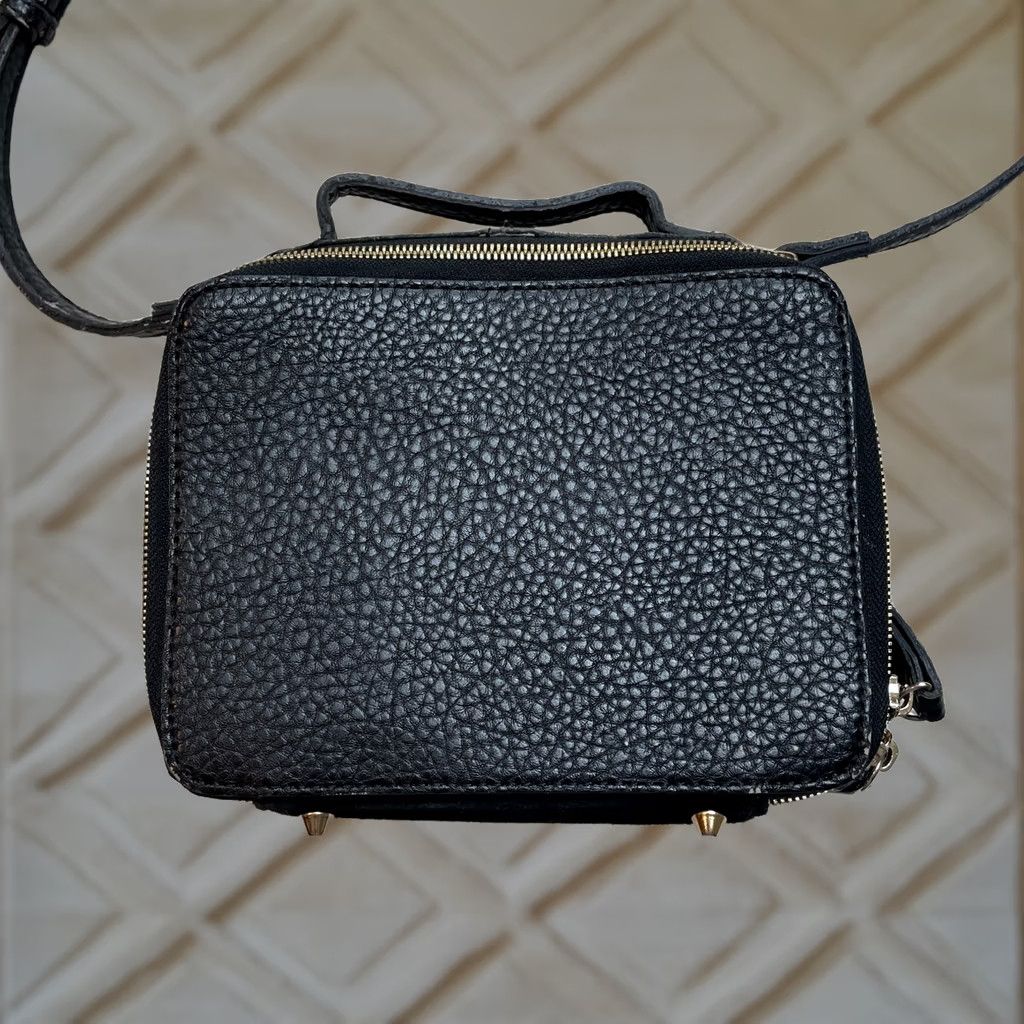 Vintage Street Level Clutch Bag Black PU Leather Shoulder Strap Zip Small Handbag Womens Purse Size ONE SIZE - 1 Thumbnail